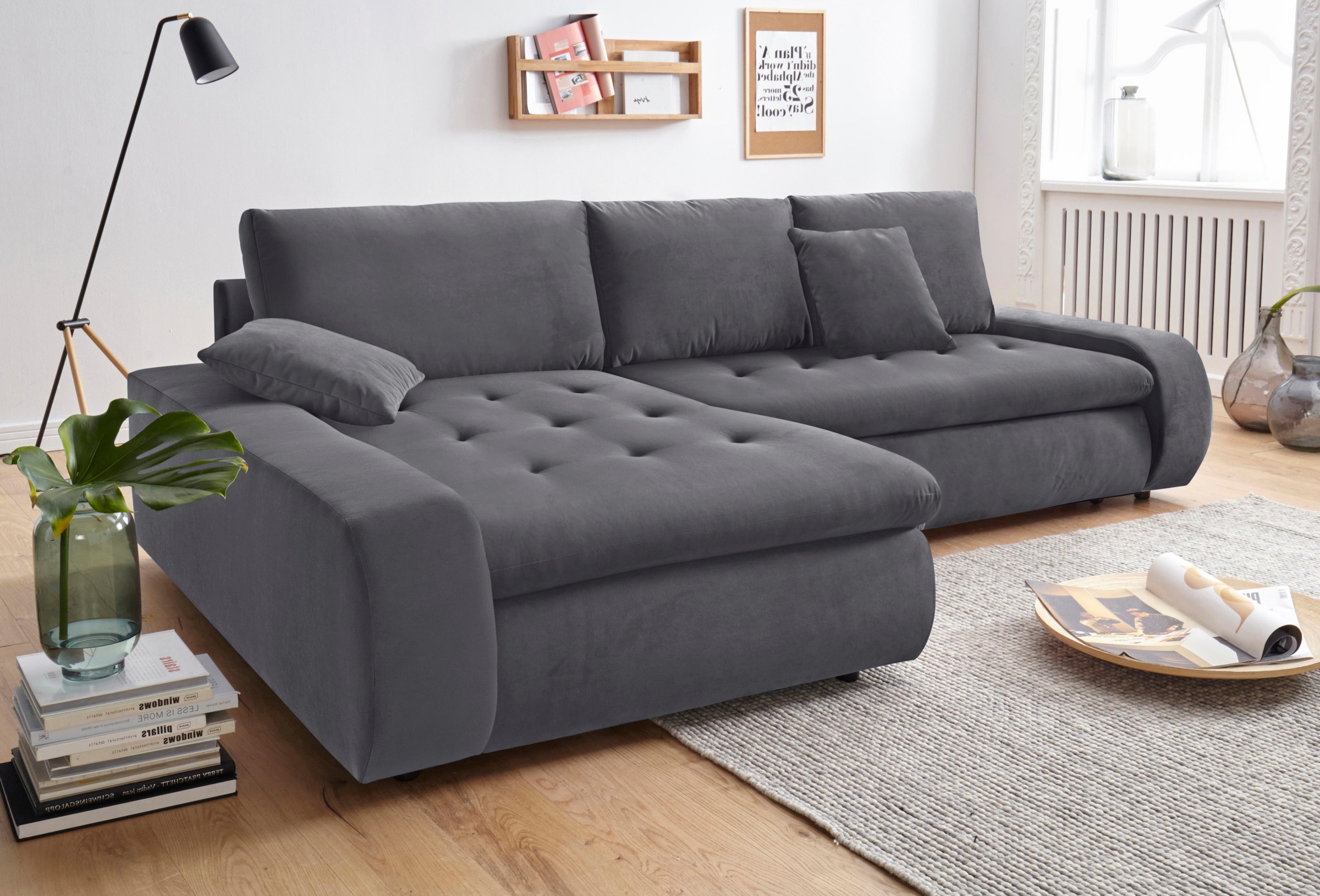 TRENDMANUFAKTUR Ecksofa »Indie II, tolle Detailverarbeitung, bequem und komfortabel im Sitz«, XL und XXL, wahlweise mit Bettfunktion, L-Form