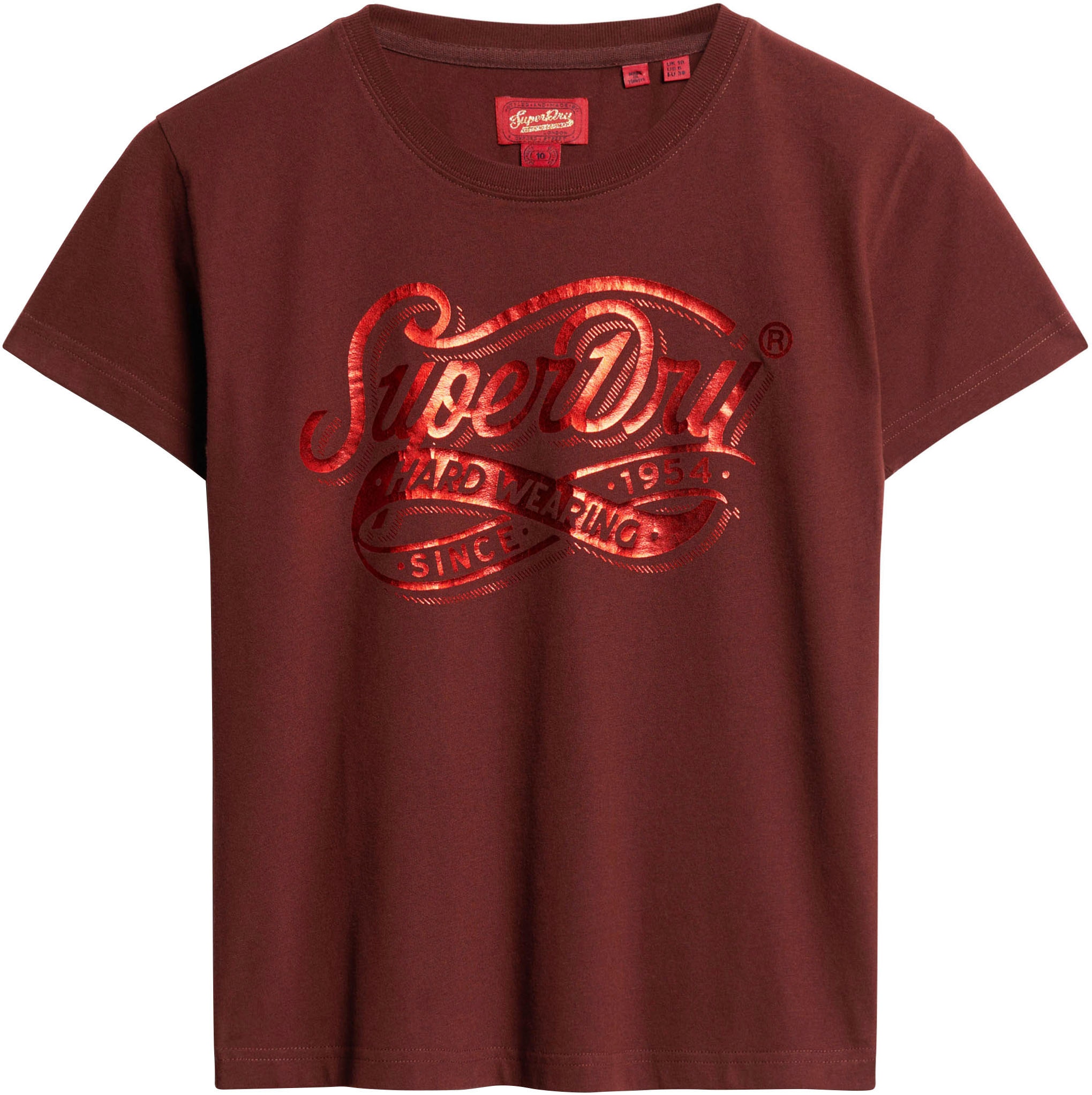 Superdry Print-Shirt »FOIL WORKWEAR FITTED TEE«