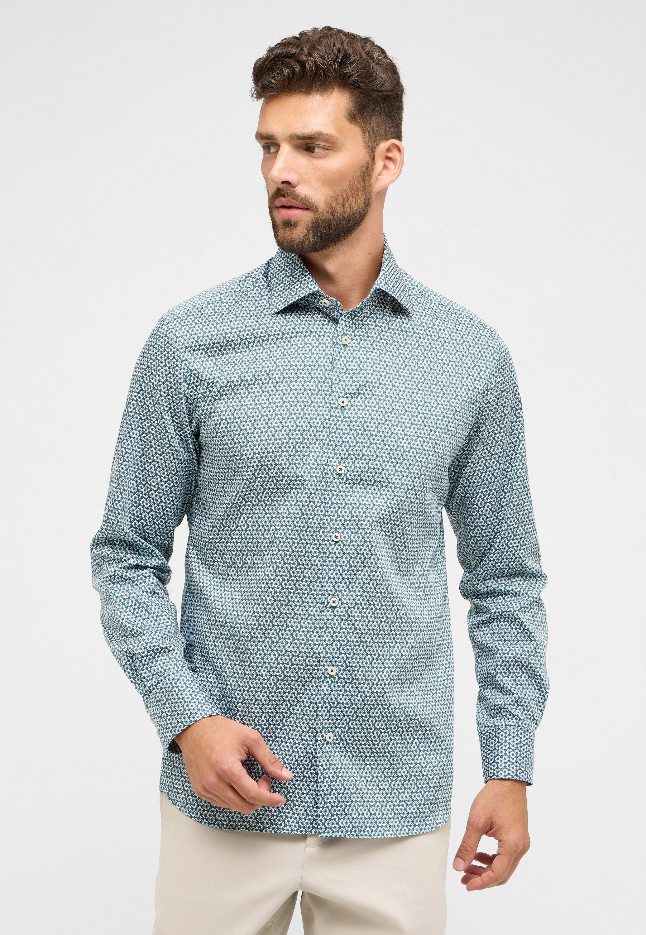 Eterna Langarmhemd »MODERN FIT« NON IRON (bügelfrei)