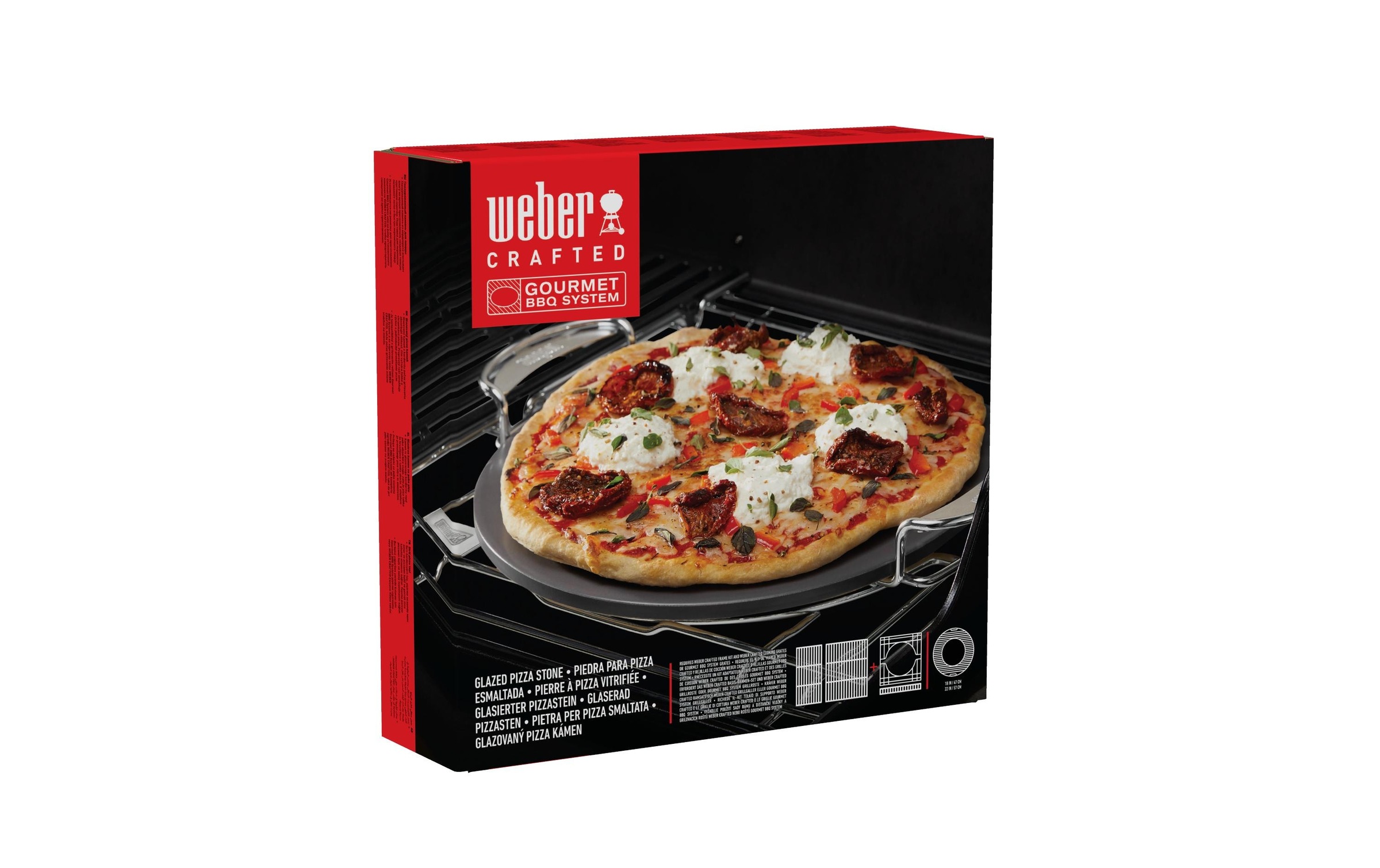 Weber Pizzastein »mit Gestell, rund«, Edelstahl