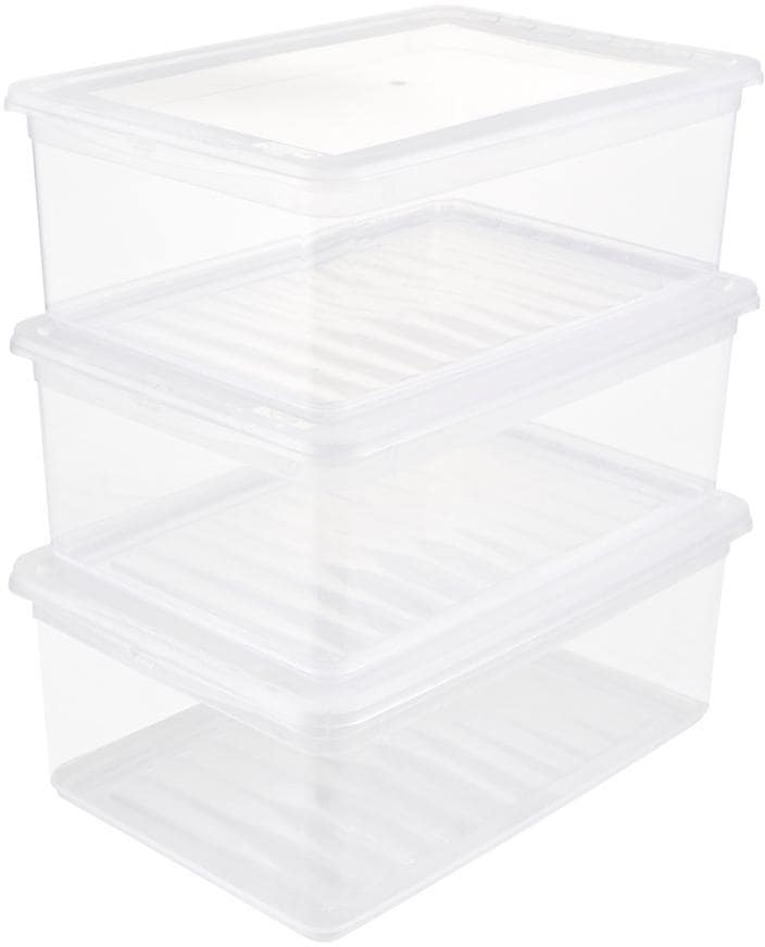 keeeper Aufbewahrungsbox »bea, clearbox mit Air Control-System«, (Set, 3 St.), 3 x 11 l,...