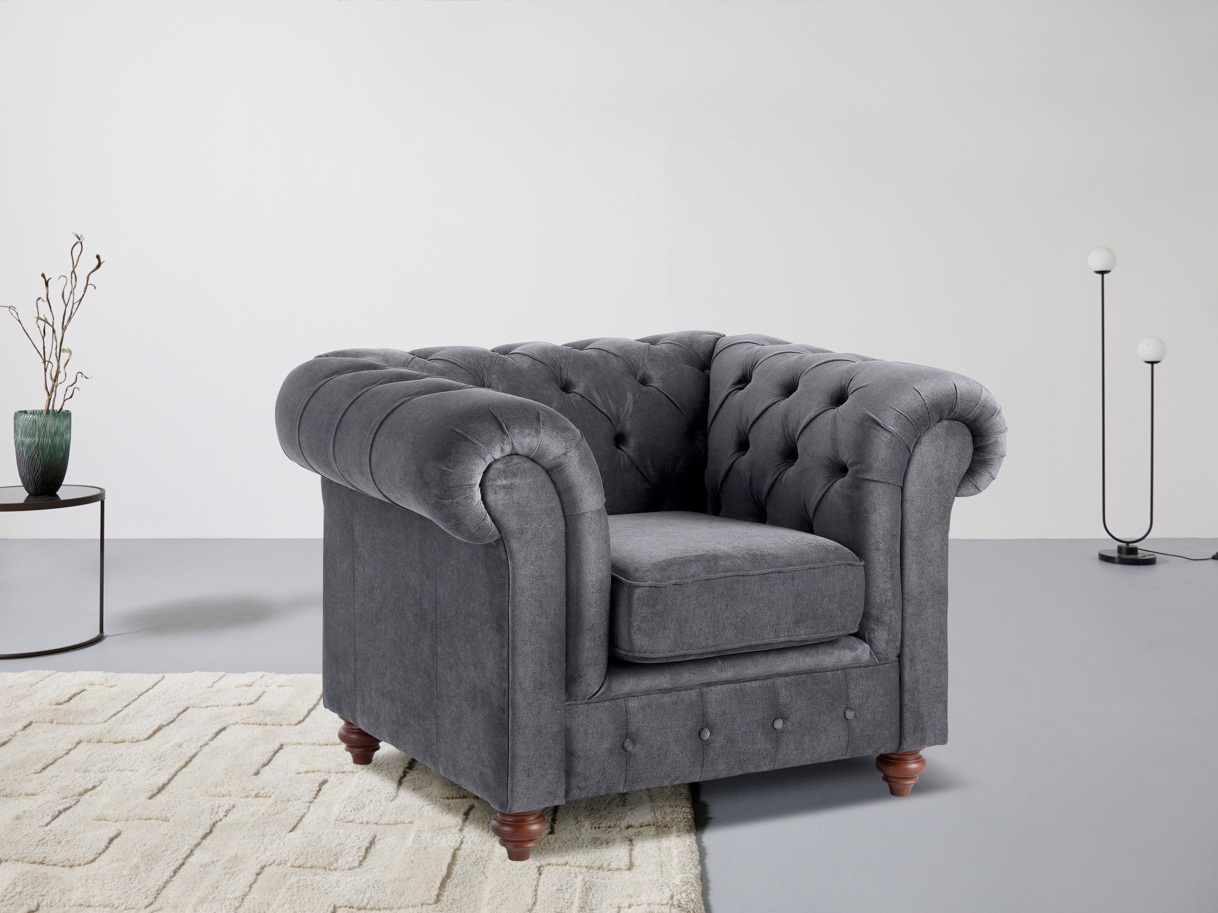 Chesterfield Couchgarnitur deals von Homeaffaire