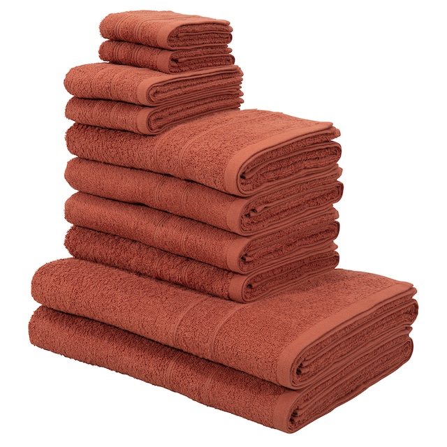 my home Handtuch Set »Inga«, Set, 10 tlg., Walkfrottee, Handtücher mit  feiner Bordüre, Handtuchset aus 100% Baumwolle online shoppen |  Jelmoli-Versand