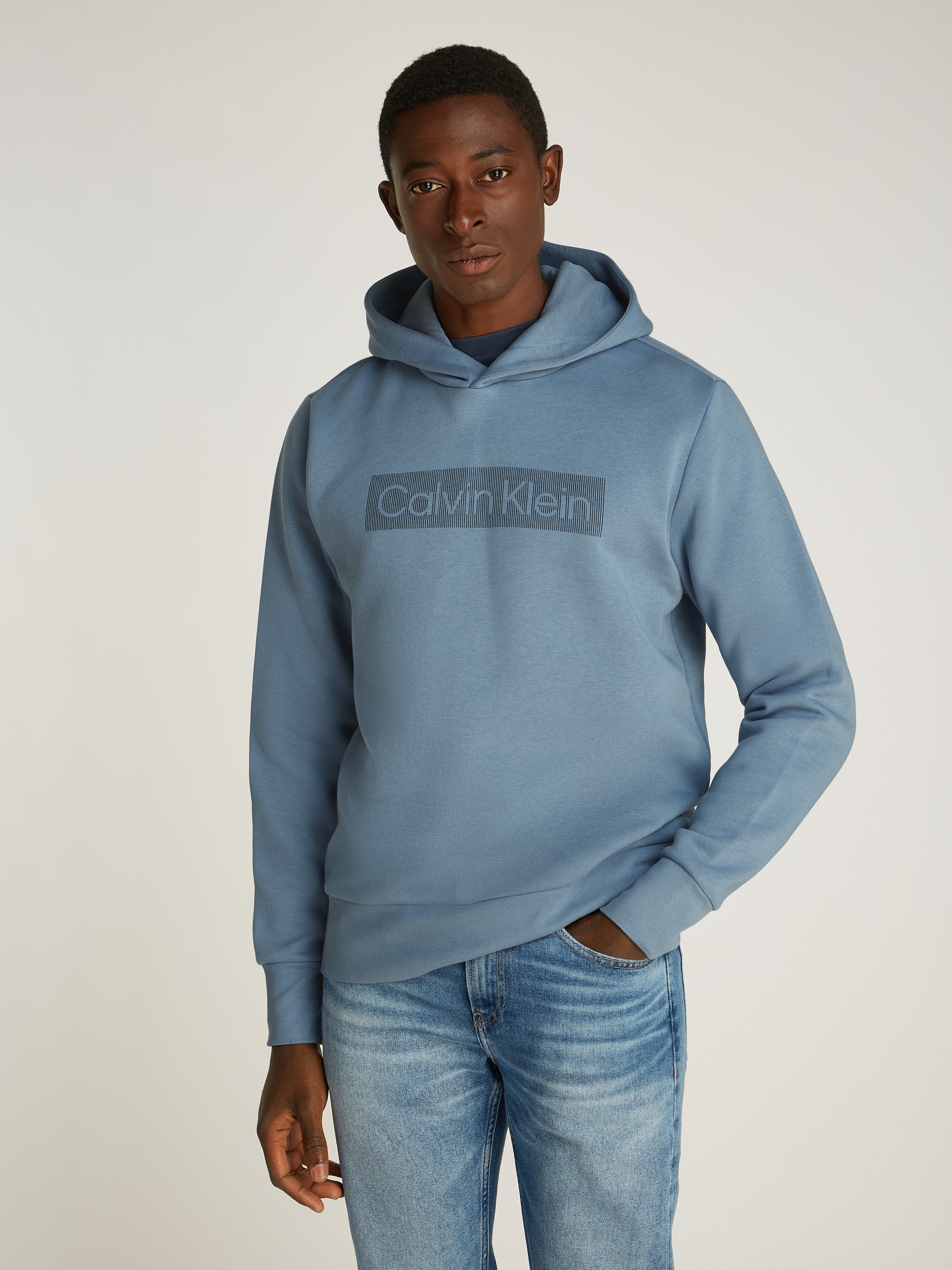 Kapuzensweatshirt »BOX STRIPED LOGO HOODIE«, mit Logoschriftzug