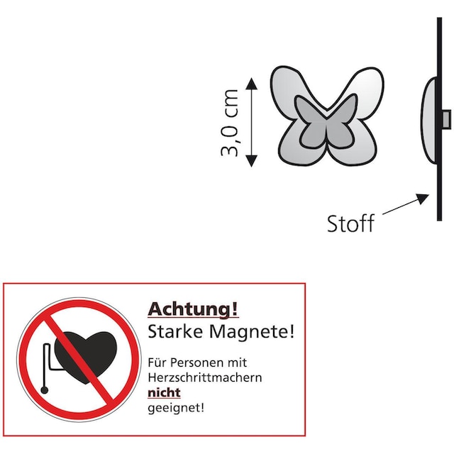 Liedeco Dekomagnet »Schmetterling«, (1 St.), für metallische Flächen online  shoppen | Jelmoli-Versand