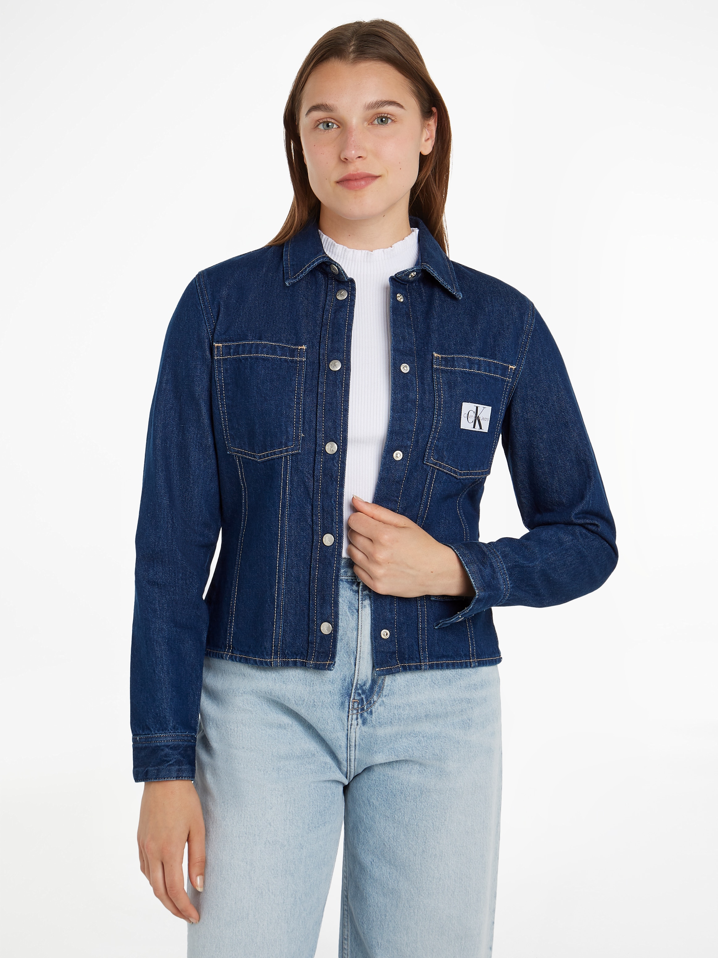 Jeansbluse »LEAN DENIM SHIRT«, mit Logopatch