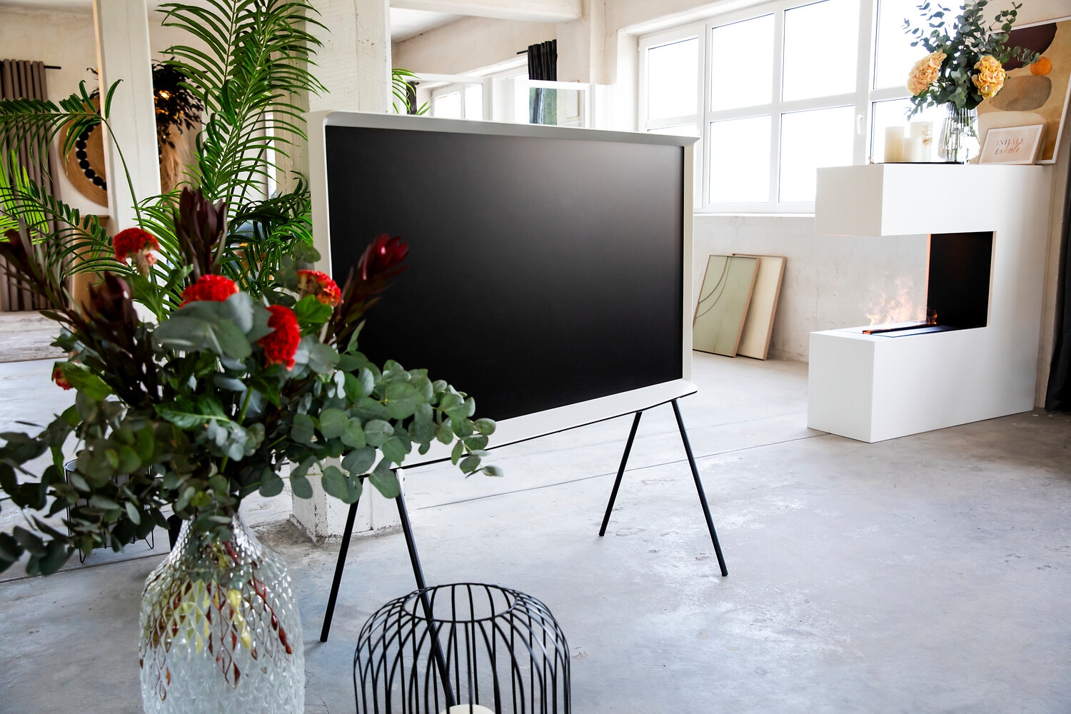 Samsung LED-Fernseher »GQ55LS01BGU«, Smart-TV-Google TV, Mattes Display, QLED-Bildqualität, Abnehmbare Standfüsse