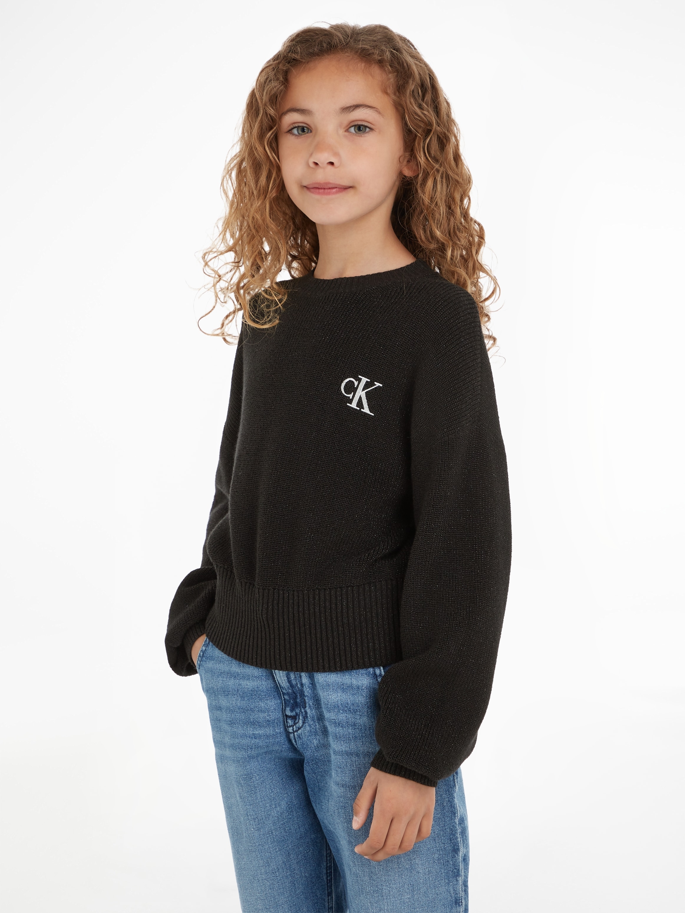 ✵ Calvin Klein Jeans Rundhalspullover »FESTIVE LUREX SWEATER«, für Kinder  bis 16 Jahre günstig ordern | Jelmoli-Versand