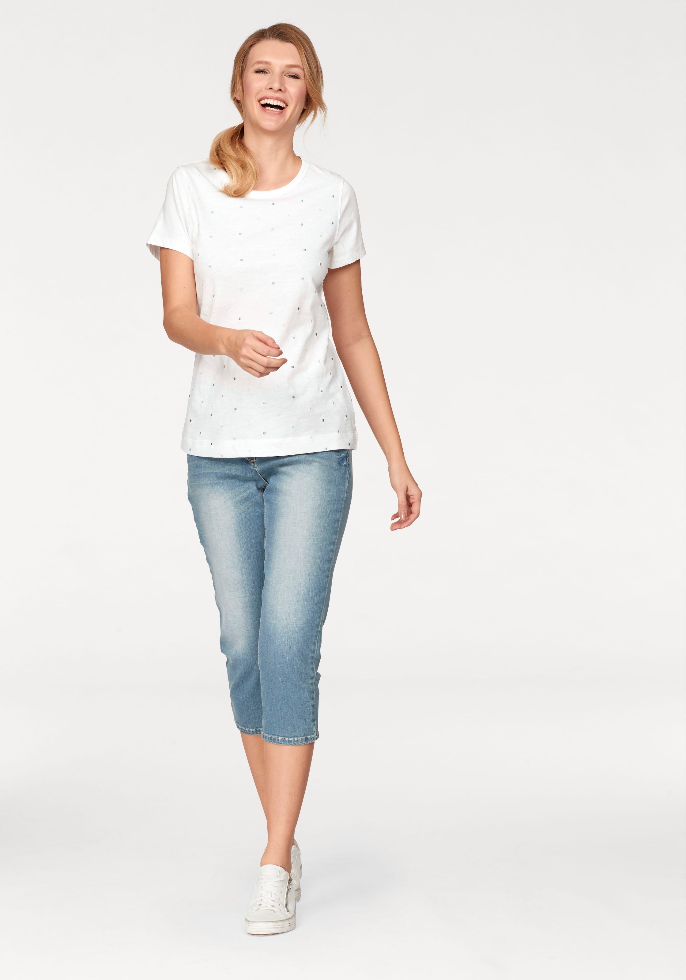 Schweiz Used-Waschung in Aniston bei CASUAL Caprijeans, online Jelmoli-Versand kaufen