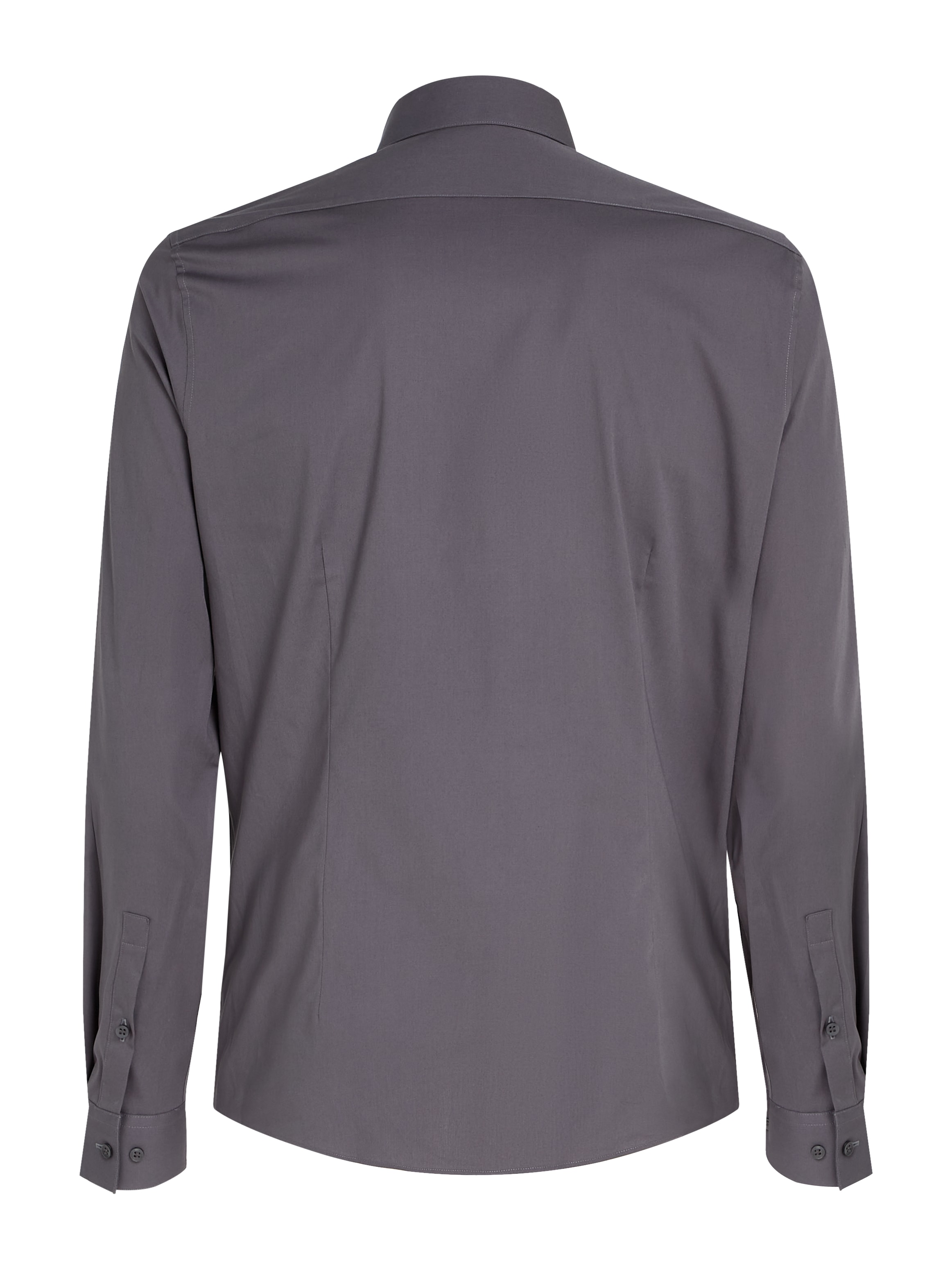 Calvin Klein Businesshemd »POPLIN STRETCH SLIM SHIRT«, mit Kentkragen, Logoprint auf Brusthöhe