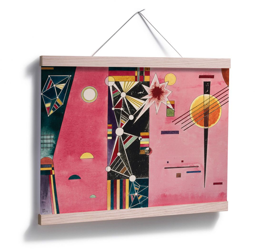 Wall-Art Poster »Kandinsky abstrakte Kunst Rosa Rot«, Schriftzug, (1 St.),  Poster ohne Bilderrahmen online bestellen | Jelmoli-Versand