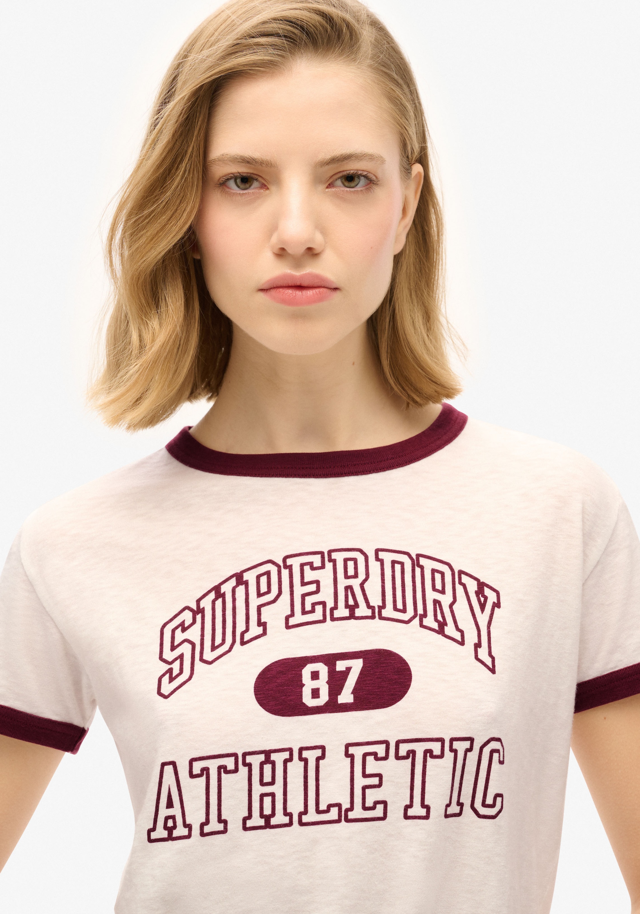 Superdry Print-Shirt »ATHLETIC RINGER FITTED TSHIRT«