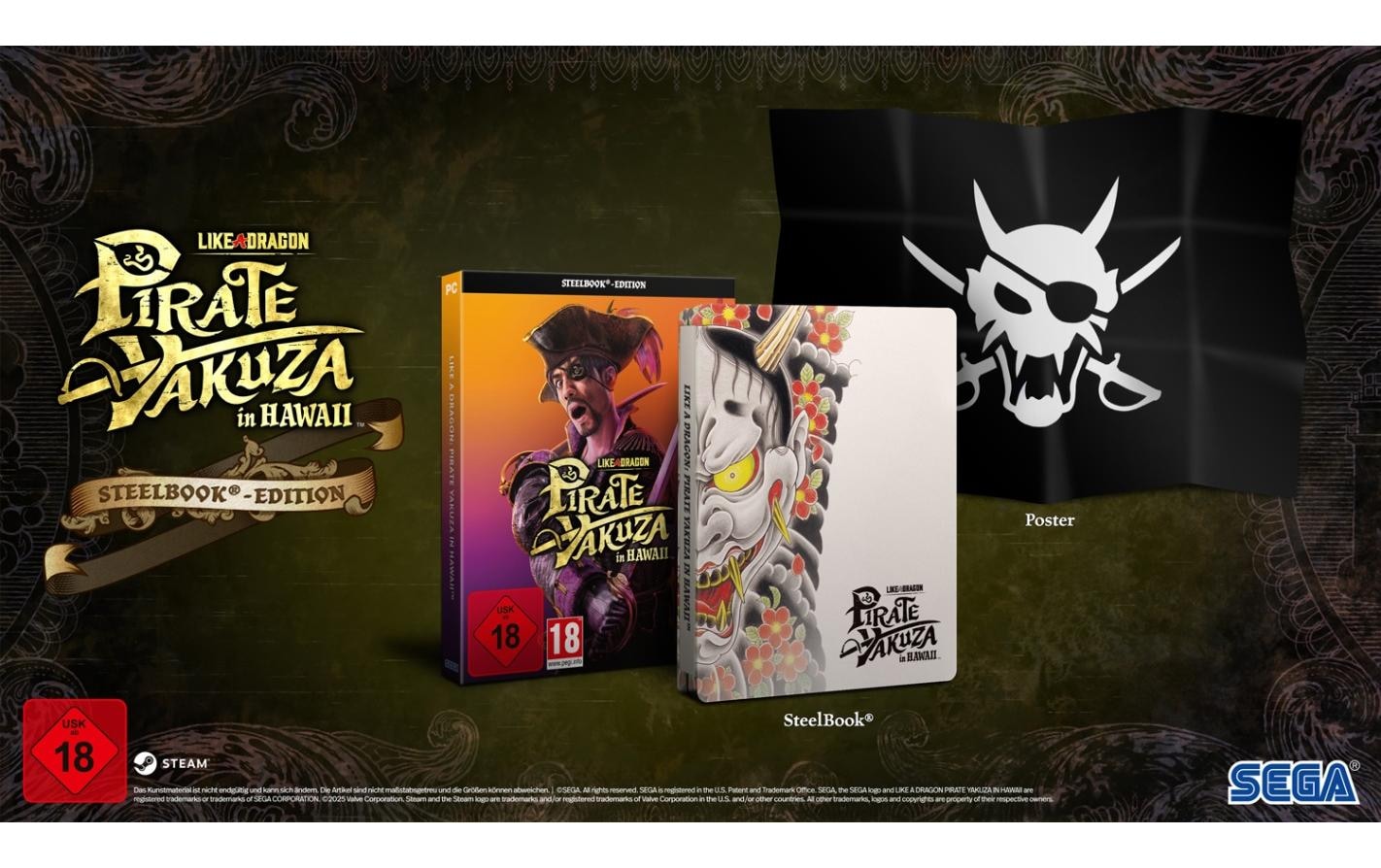 Sega Spielesoftware »Like a Dragon: Pirate Yakuza in Hawaii – Steelbook Edition«, PC