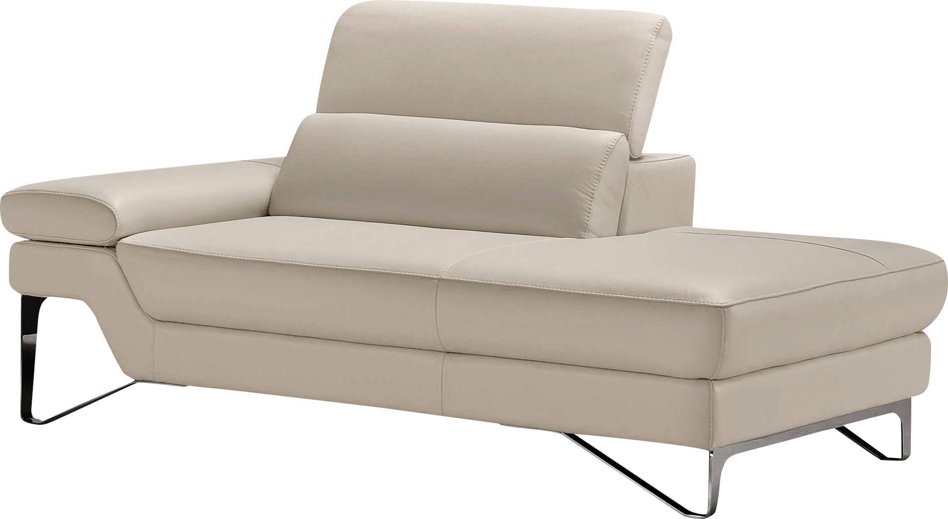 Egoitaliano Ottomane »Princess, elegantes Designsofa mit erstklassigem Sitzkomfort,«, inkl. verstellbarem Kopfteil und edle Designmetallfüsse