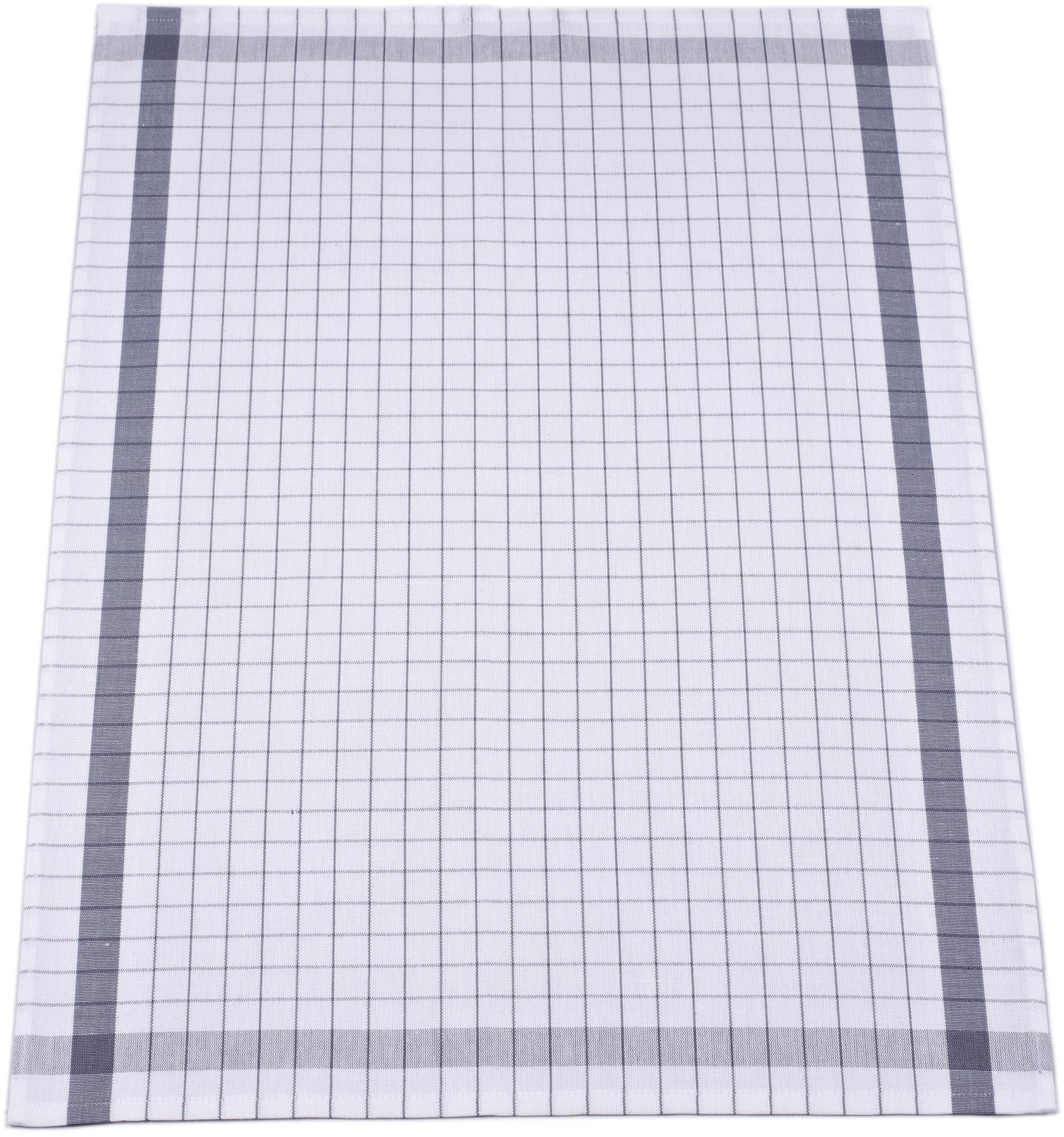 ROSS Geschirrtuch »Exclusiv«, (Set, 3 tlg.), Karofond, 50% Baumwolle, 50% Leinen, 50x70 cm