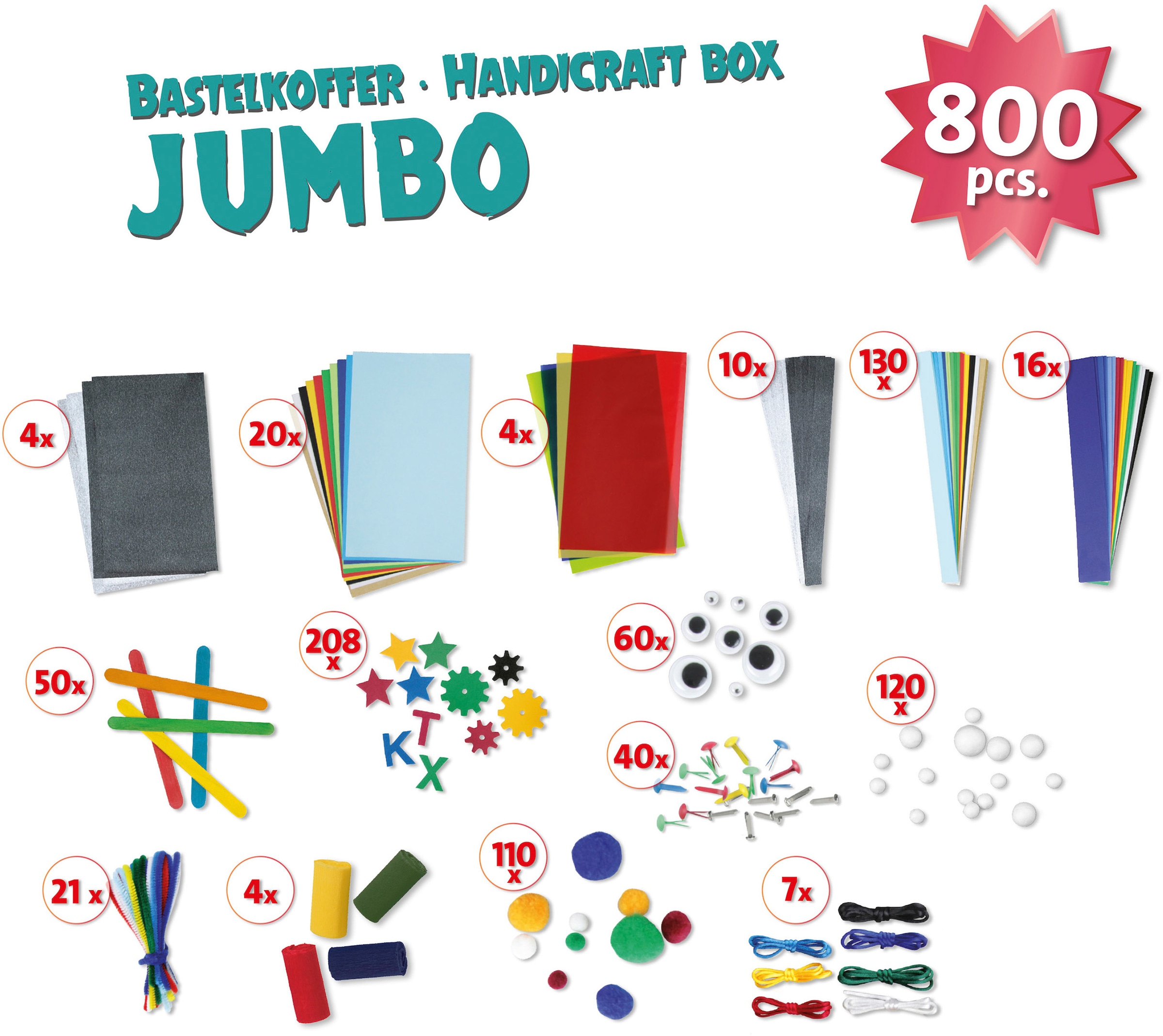 Lena® Kreativset »Bastelkoffer Jumbo, blau«