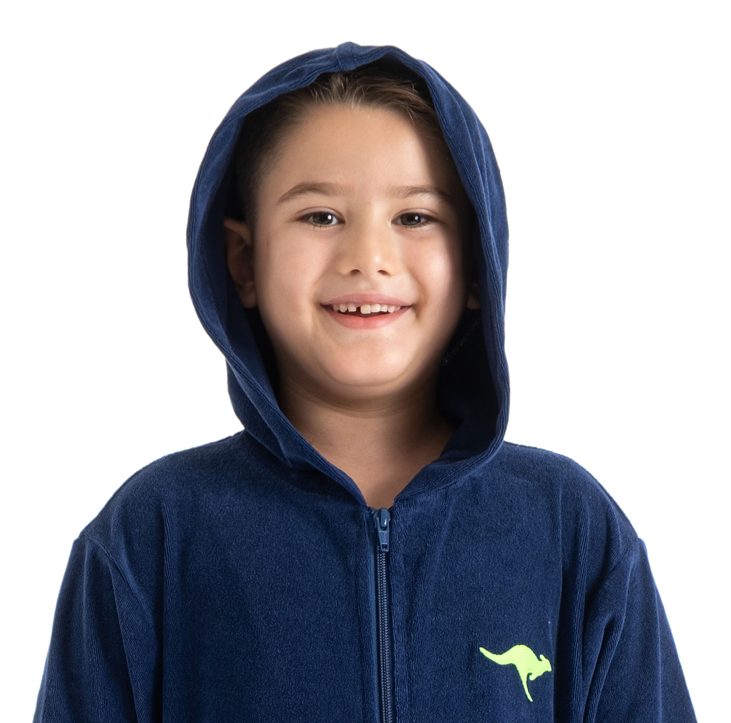 KangaROOS Kinderbademantel »Kira, Ideal für Zuhause, Schwimmbad oder im Urlaub«, (1 St.), modernen, sportliches Design, leuchtenden Akzenten