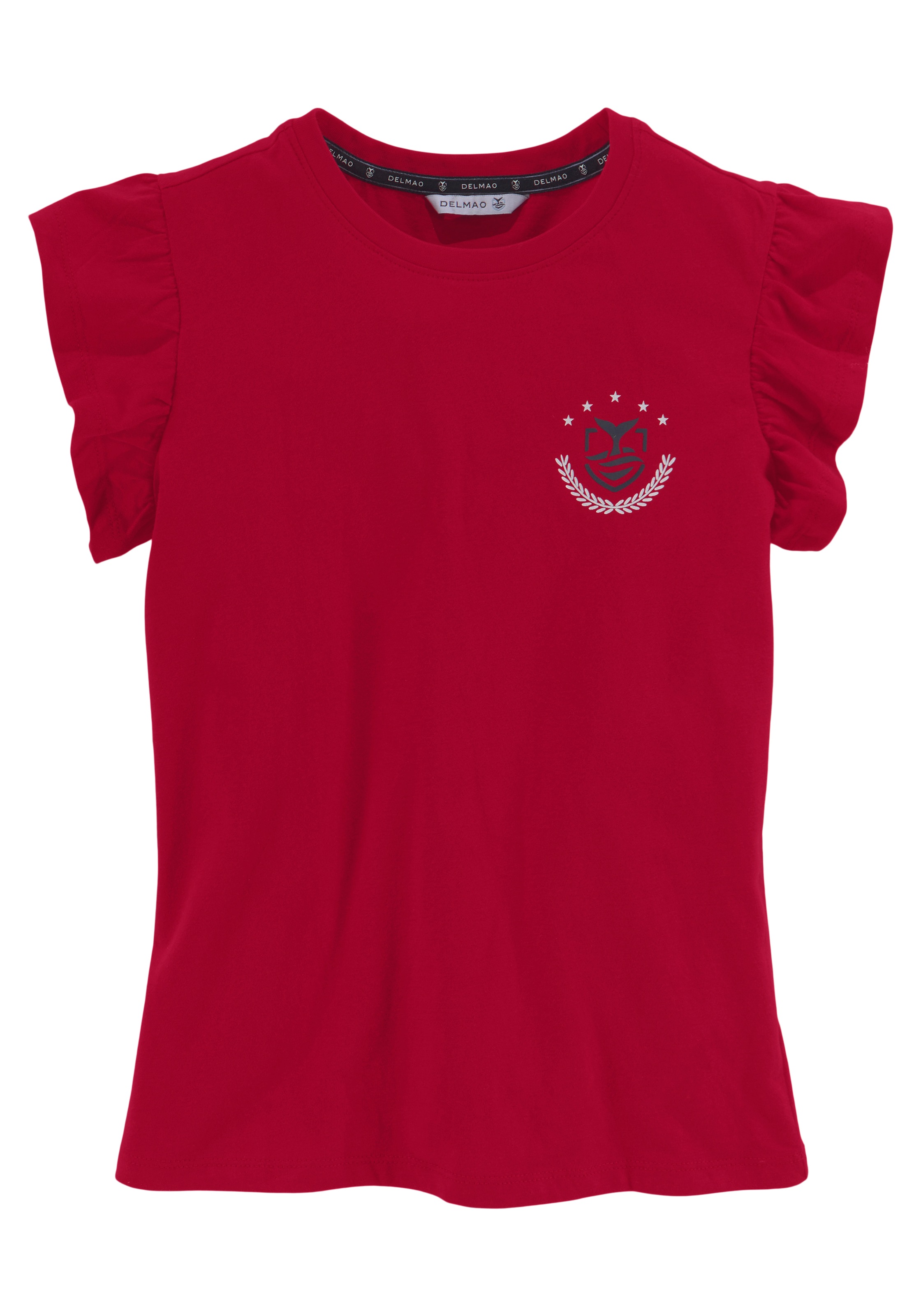 DELMAO T-Shirt »für Mädchen«, mit Rüschen