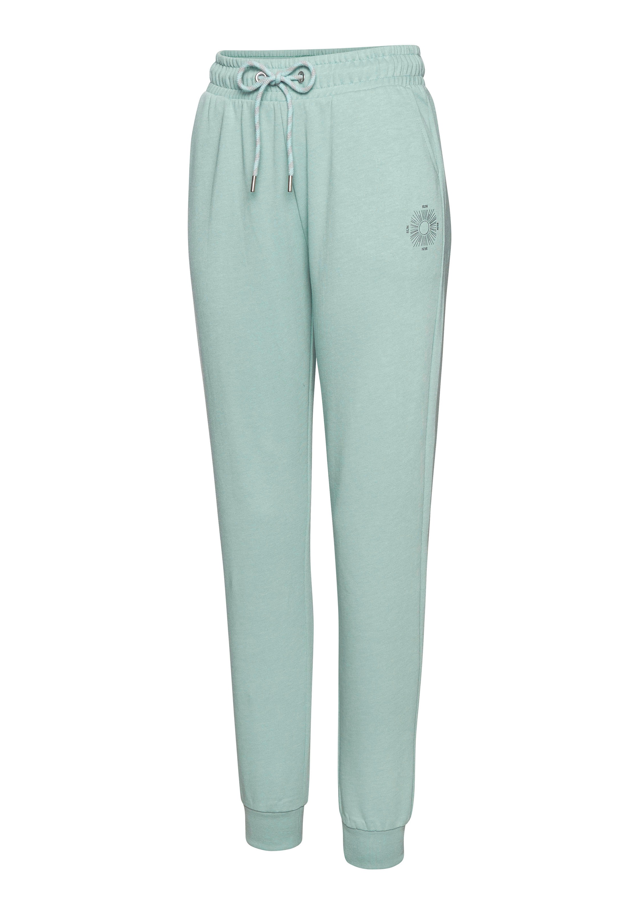 Buffalo Sweathose, Loungehose mit seitlichen Taschen und kleinem Druck, Loungewear