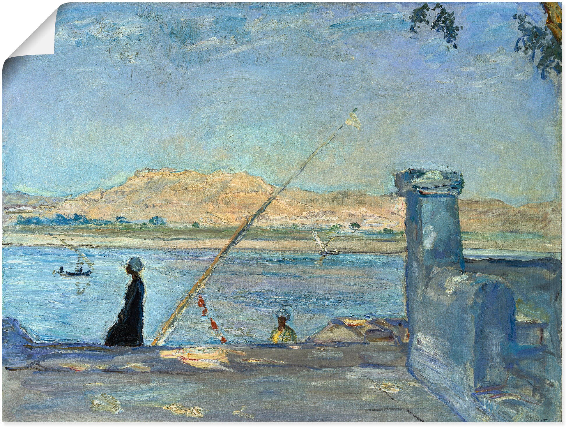 Artland Kunstdruck »Morgen bei Luxor. 1914«, Gewässer, (1 St.), als Leinwandbild, Wandaufkleber oder Poster in versch. Grössen