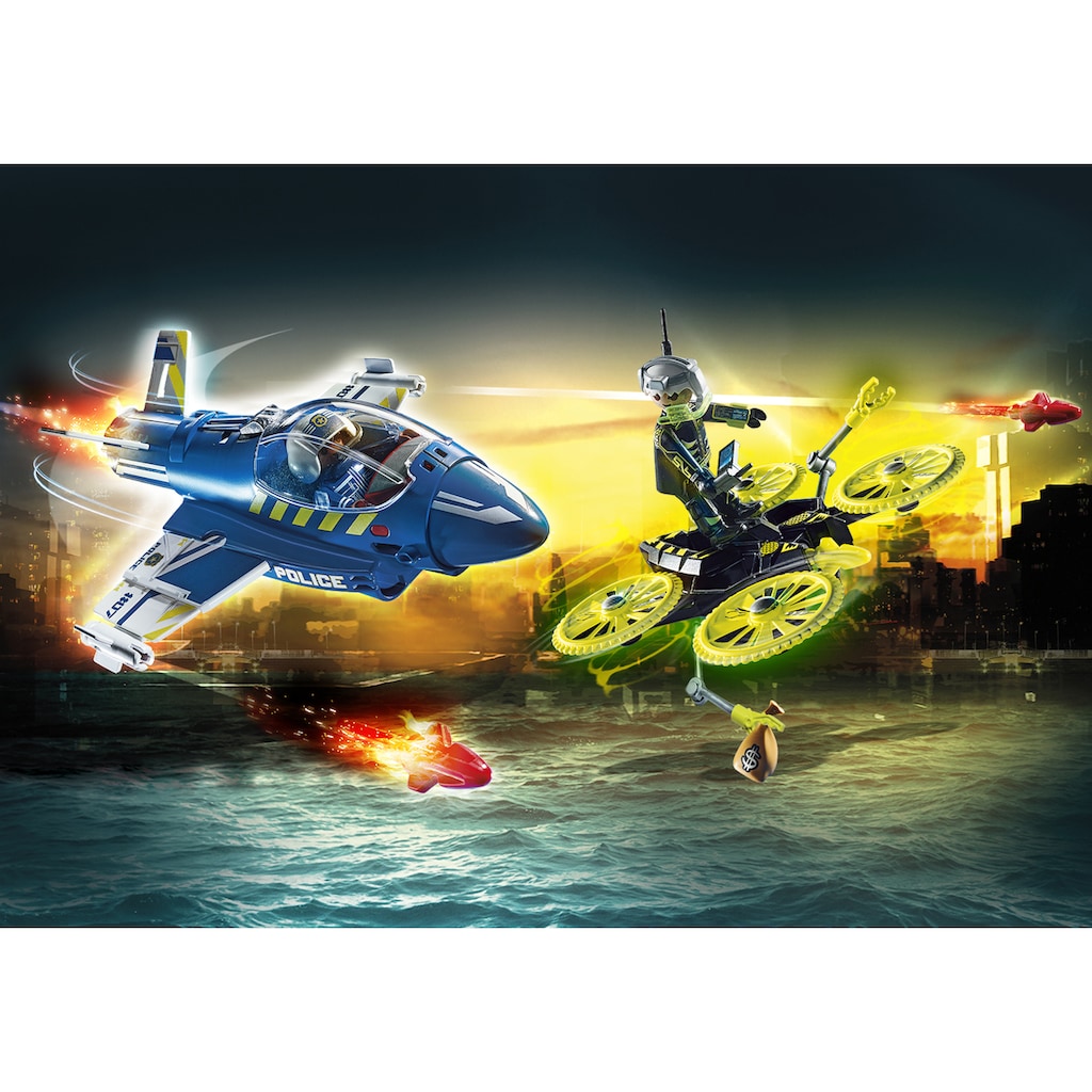 Playmobil® Konstruktions-Spielset »Polizei-Jet: Drohnen-Verfolgung (70780), City Action«, (44 St.)
