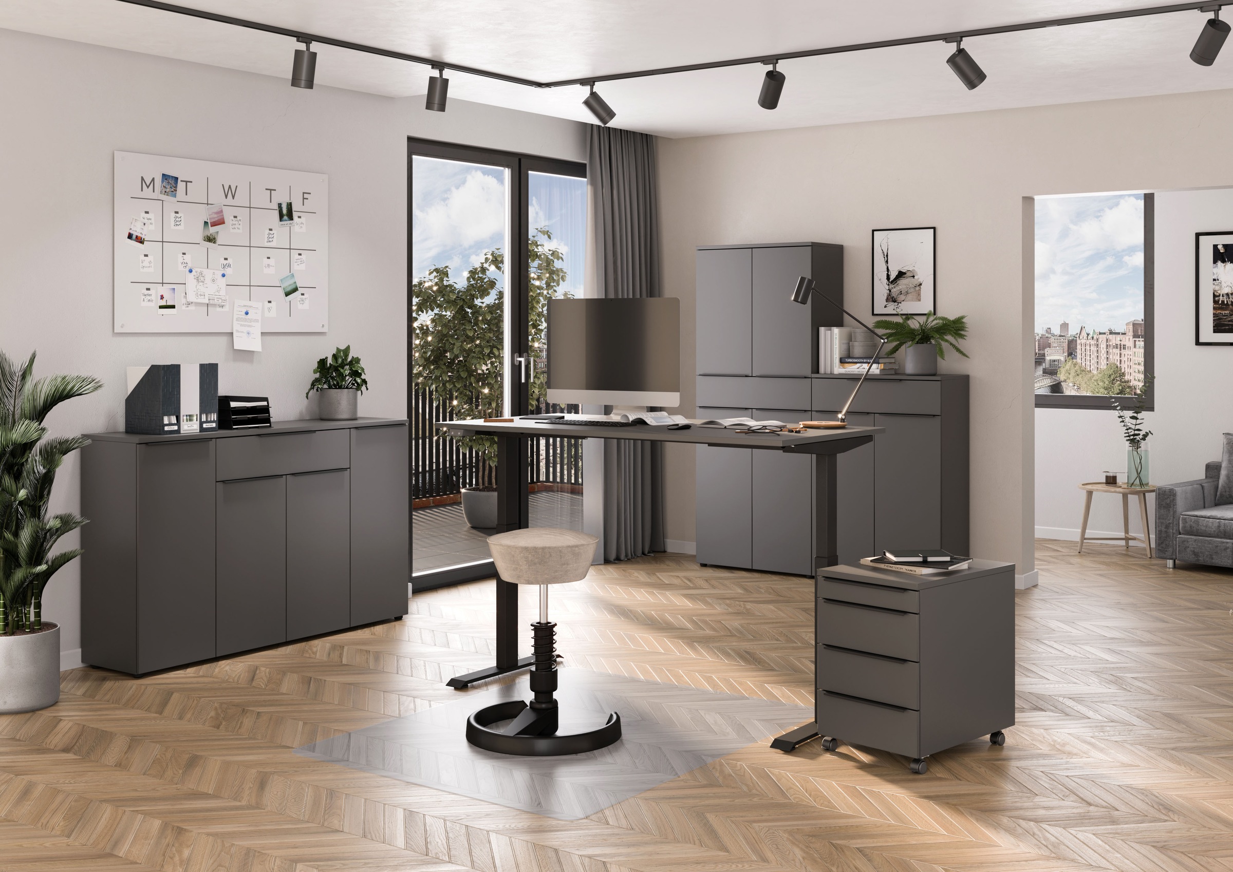 GERMANIA Aktenschrank "Mailand" optional mit Schublade, Türdämpfer, Breite 80 cm, Made in Germany