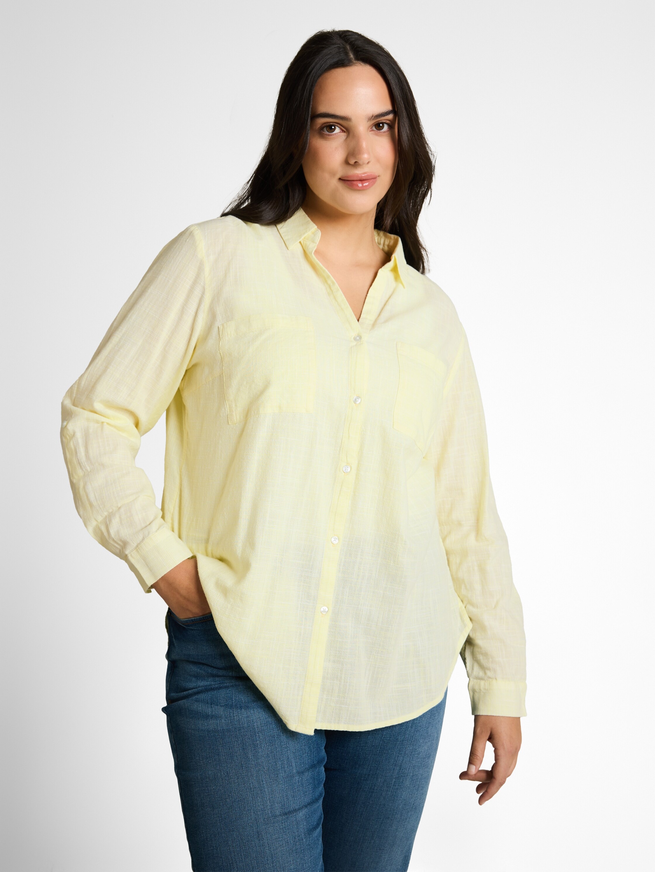 TOM TAILOR PLUS Shirtbluse "TTP Blouse" mit aufgesetzten Brusttaschen