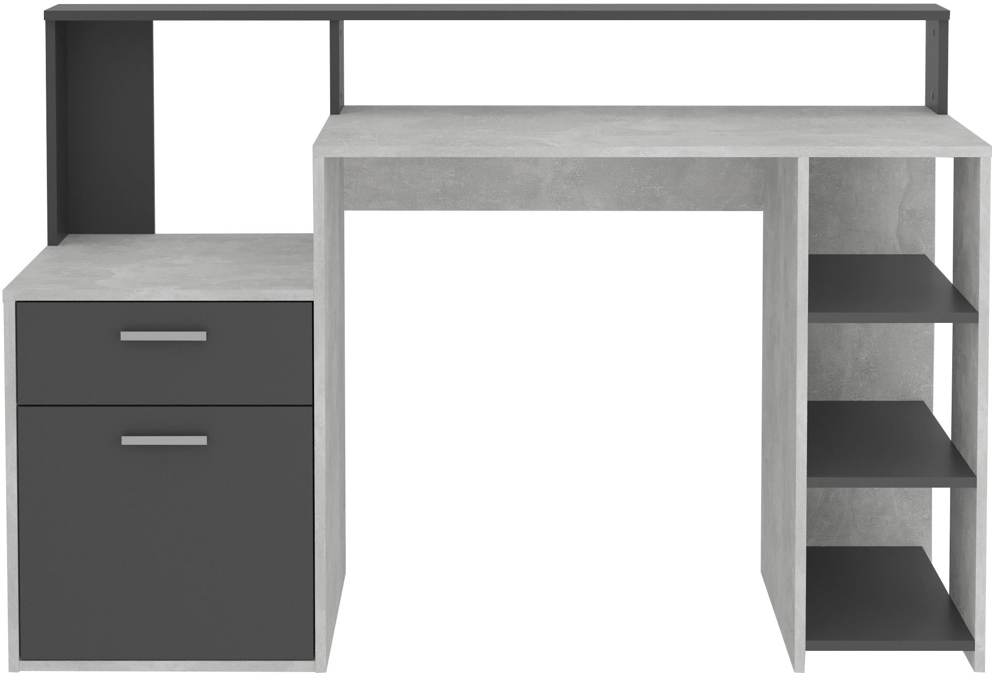FMD Regal-Schreibtisch »Bolton«, mit 3 offenen Fächern