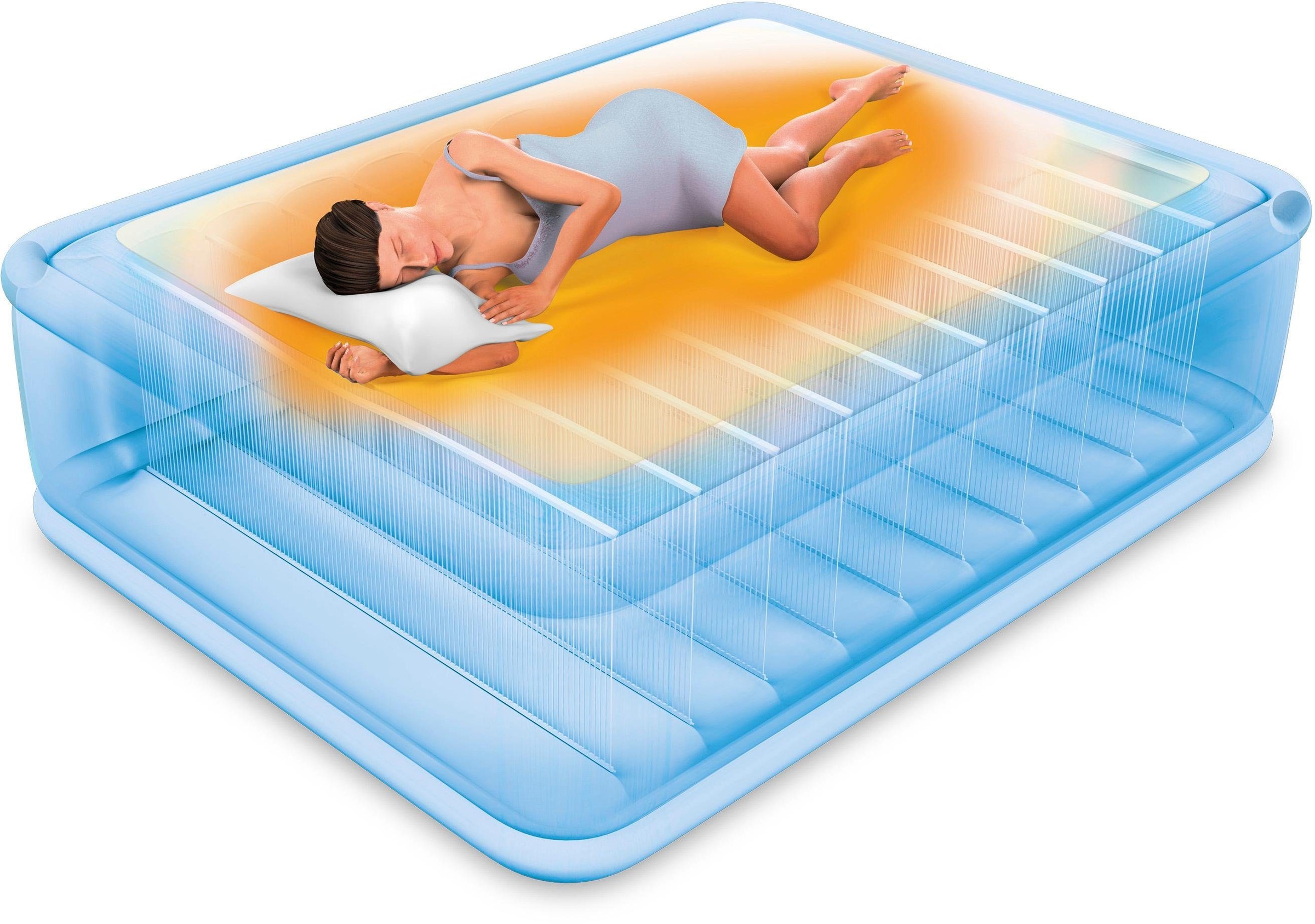 Intex Luftbett »DURA-BEAM® ThermaLuxâ„¢ Airbed, QUEEN«, (Set, 2 tlg., mit Transporttasche)