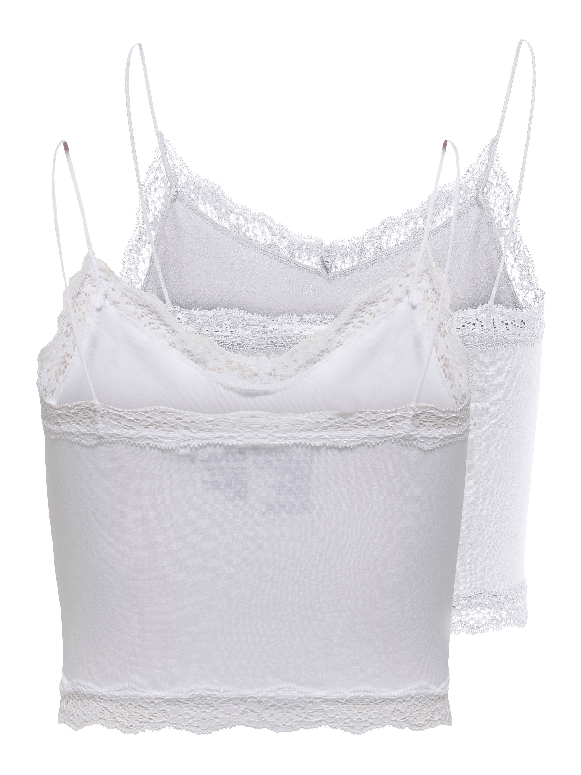 ONLY Trägertop »ONLVICKY LACE SEAML 2-PACK CROPPED TOP«, (Packung, 2 tlg.)