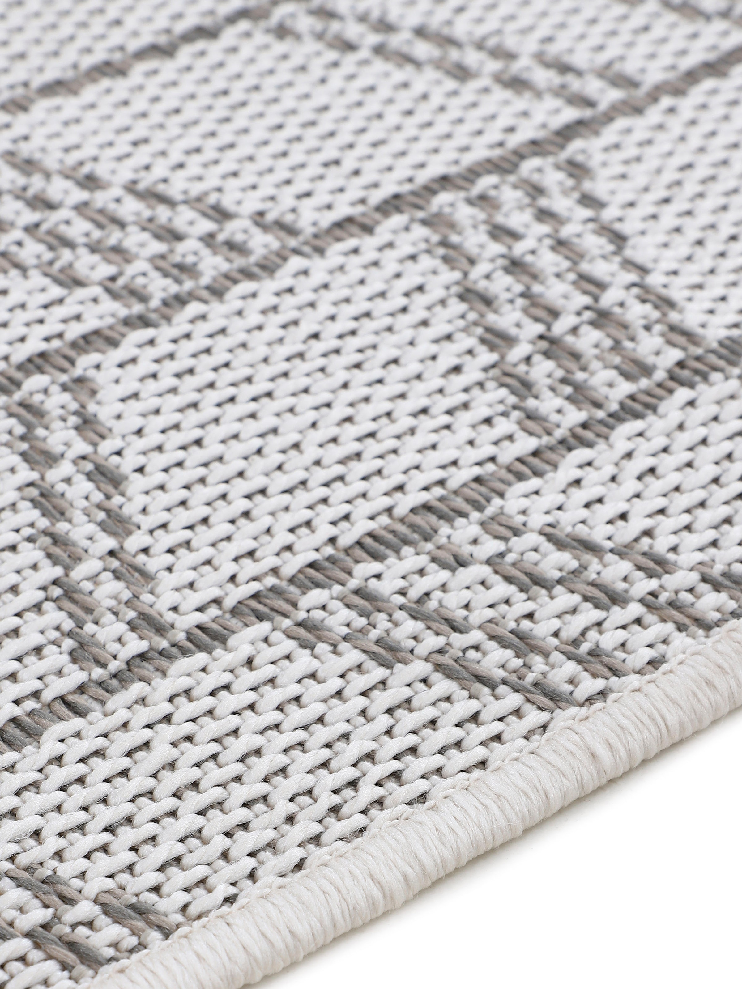 carpetfine Teppich »Boho 102«, rund, 4 mm Höhe, robustes Flachgewebe, Sisal Optik, für Aussenbereich