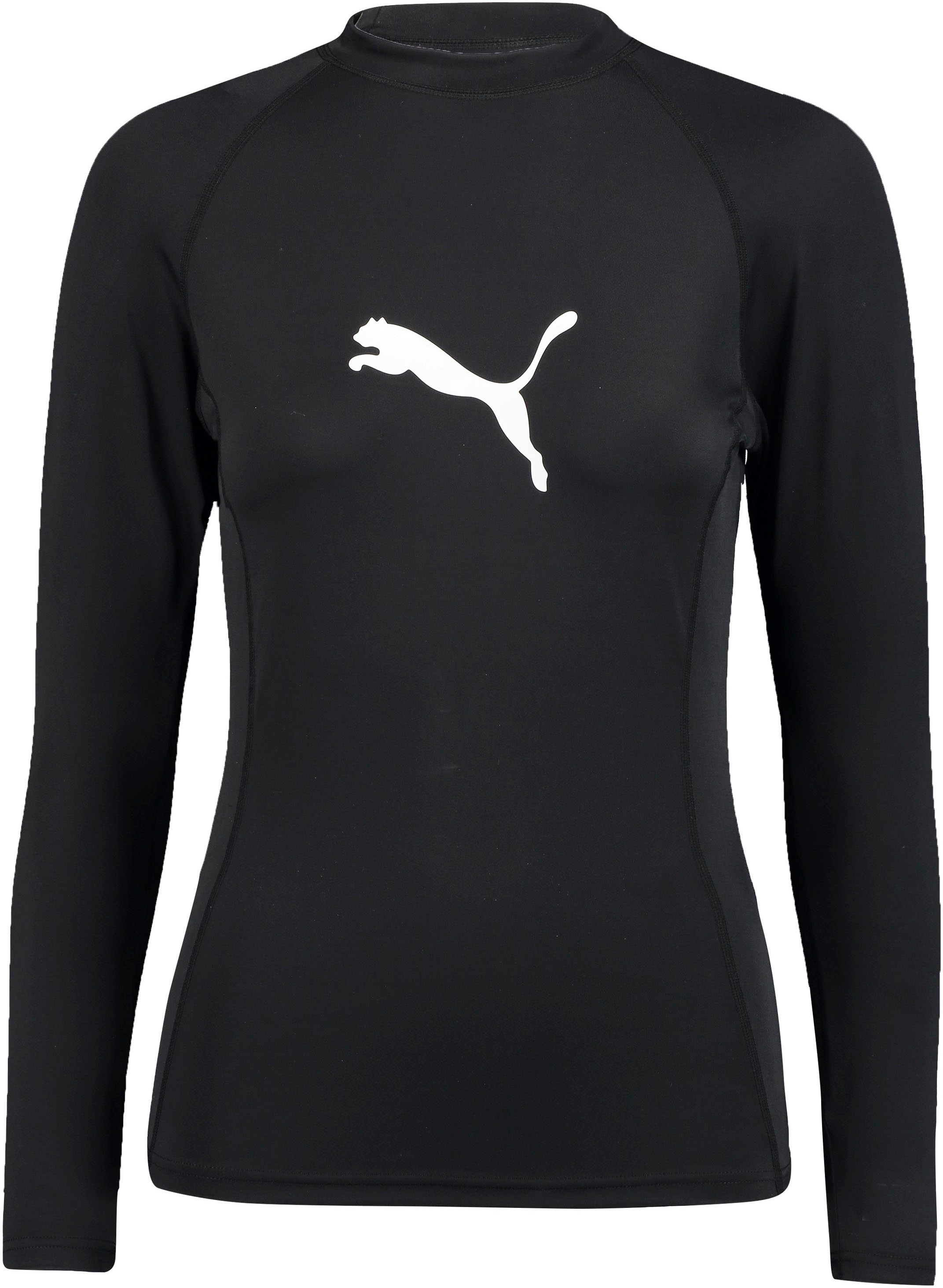 PUMA Bade-Shirt »PUMA SWIM WOMEN LONG SLEEVE RASH GUARD«, Logodruck, langärmelig, funktionelle Passform