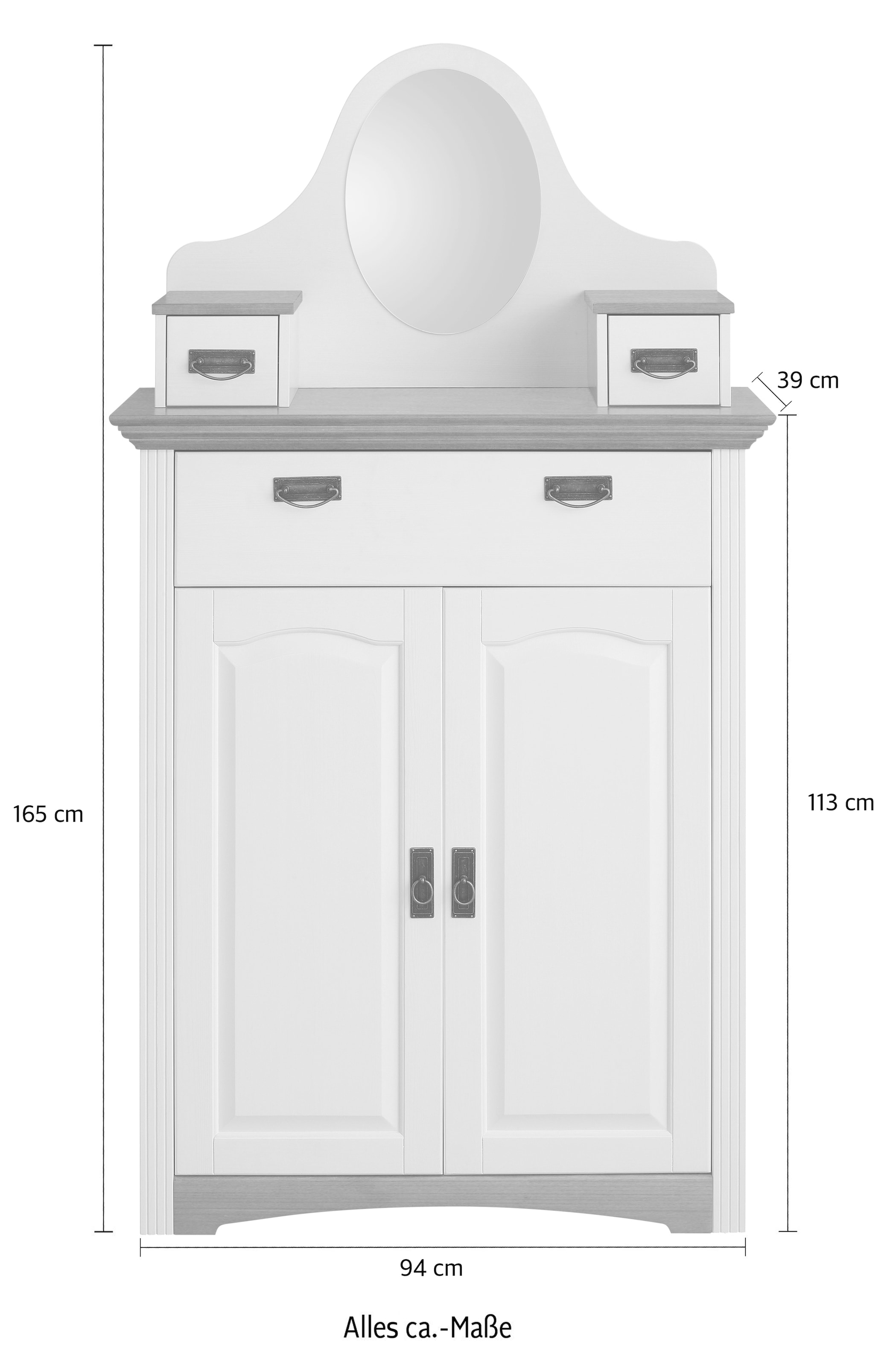 Home affaire Kombikommode »Konrad«, Breite 94 cm, aus massiver, FSC-zertifizierter Kiefer