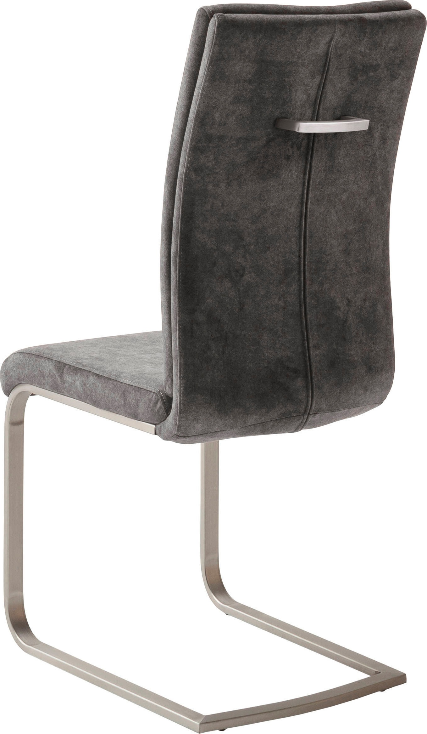 MCA furniture Freischwinger »Hudson Schwingstuhl 4er Set«, (Set), 4 St., Veloursstoff, Flachrohr,Vintage-Veloursoptik,mit Griff,belastbar 140 kg