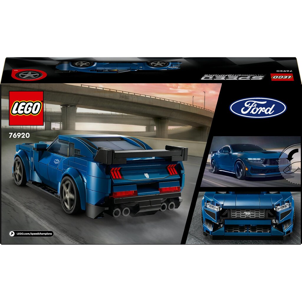 LEGO® Spielbausteine »Speed Champions Ford Mustang Dark Horse Sportwagen 76920«, (344 St.)