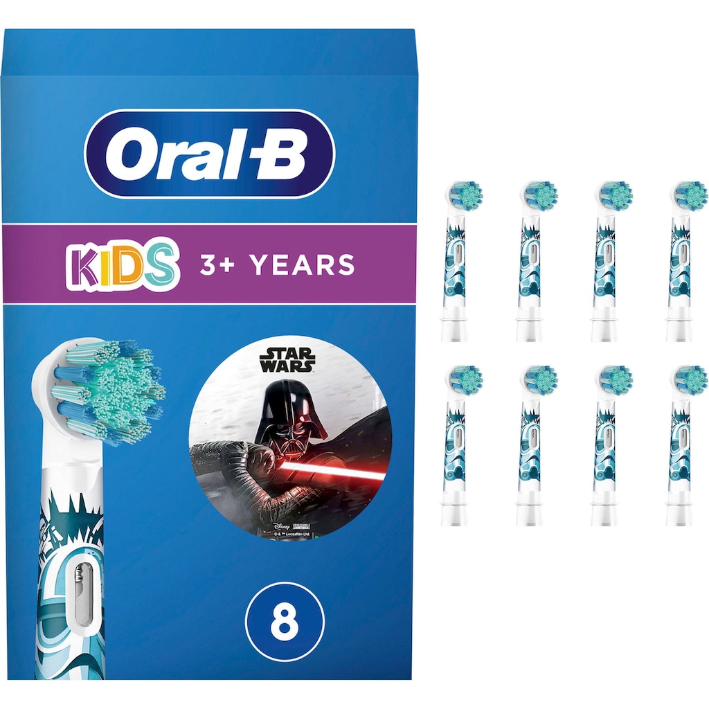 Oral-B Aufsteckbürsten »Kids Star Wars«, extra weiche Borsten, ab 3 Jahren, Design kann variieren, 8 Stück