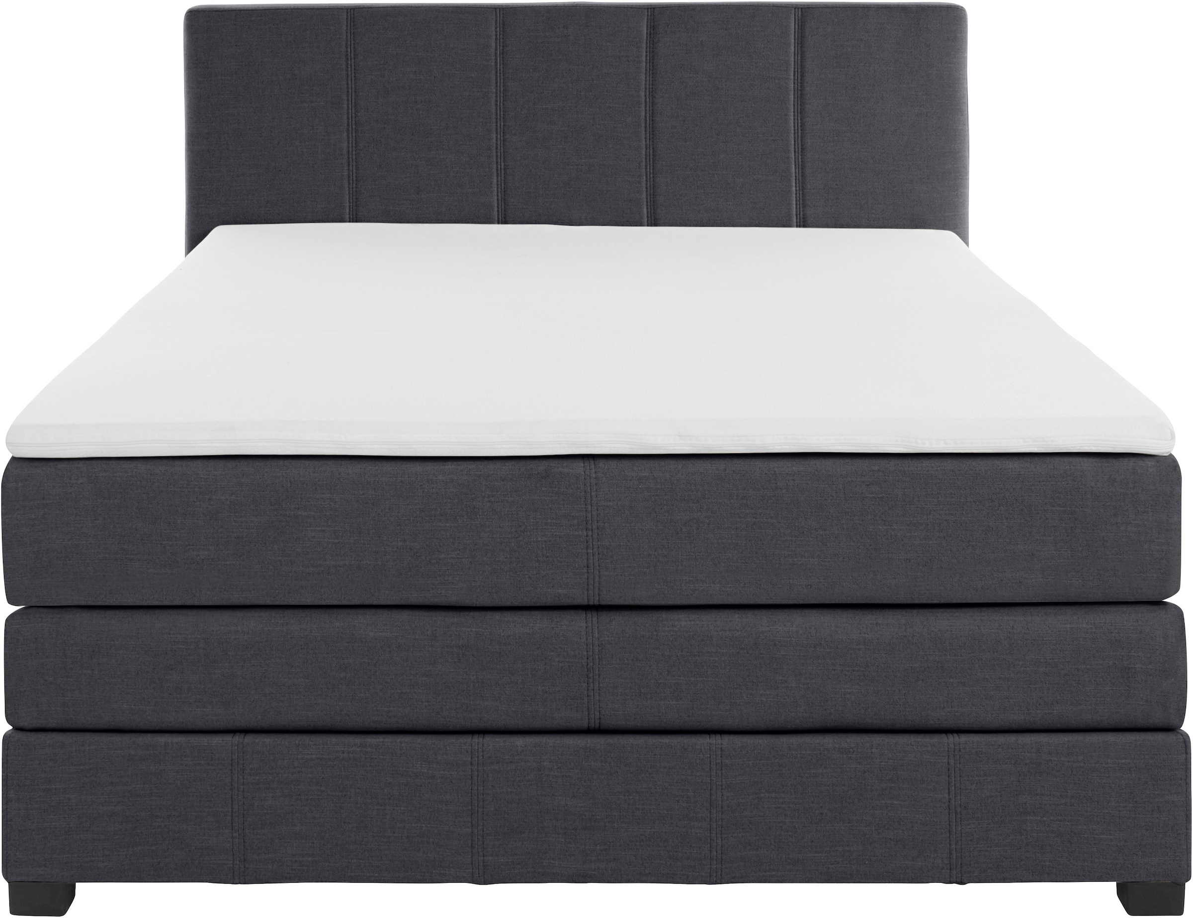 GOODproduct Boxspringbett »Peetu«, Taschenfederkern-Matratze, in 4 Breiten und 4 Farben, incl. Topper