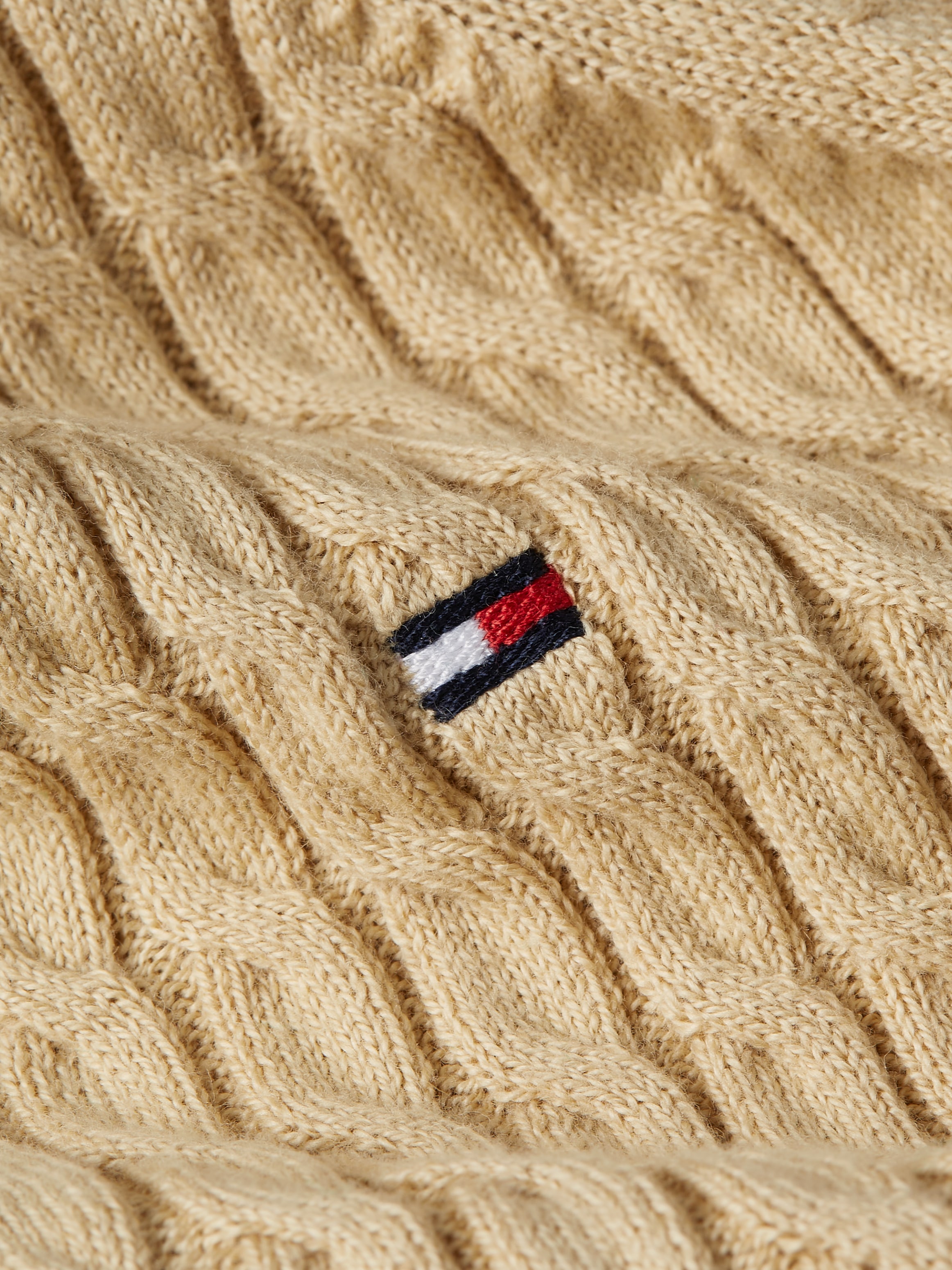 Tommy Hilfiger Strickjacke »CO CABLE V-NK CARDIGAN«, mit gestricktem Zopfmuster