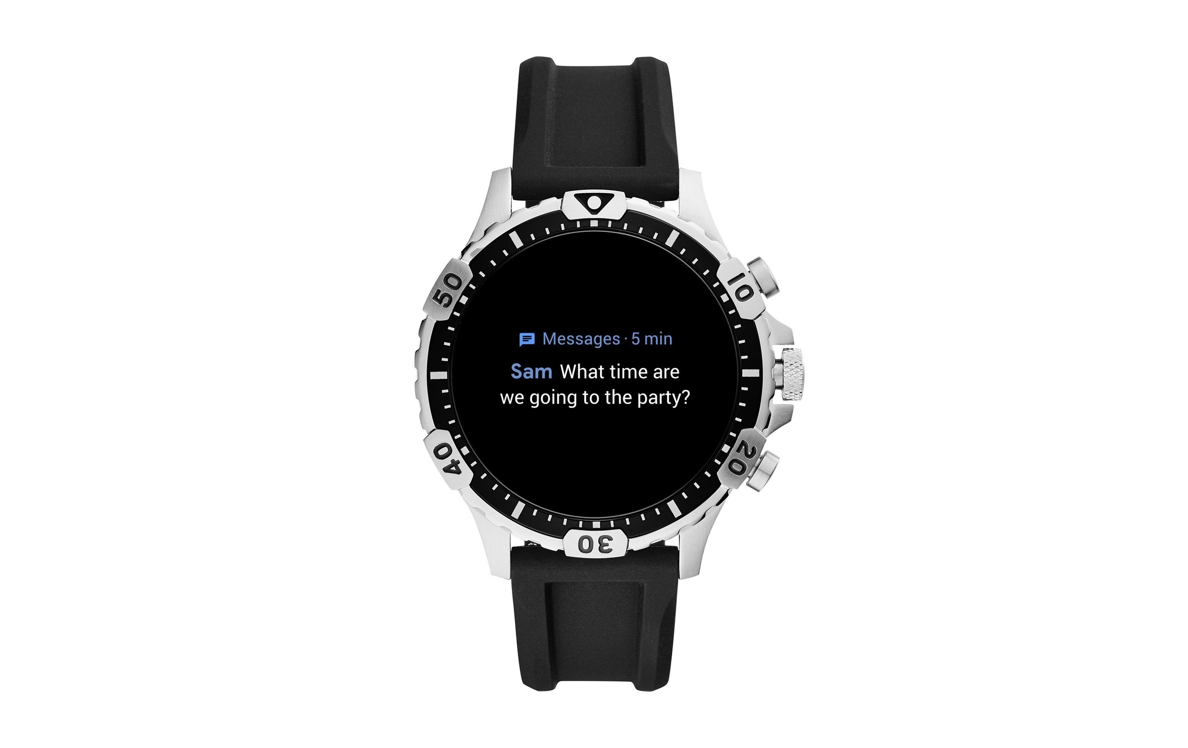 Fossil Smartwatches Smartwatch »Garrett HR FTW4041«, (46 cm / 18,11 Zoll), Wear OS by Google, 8 GB,)