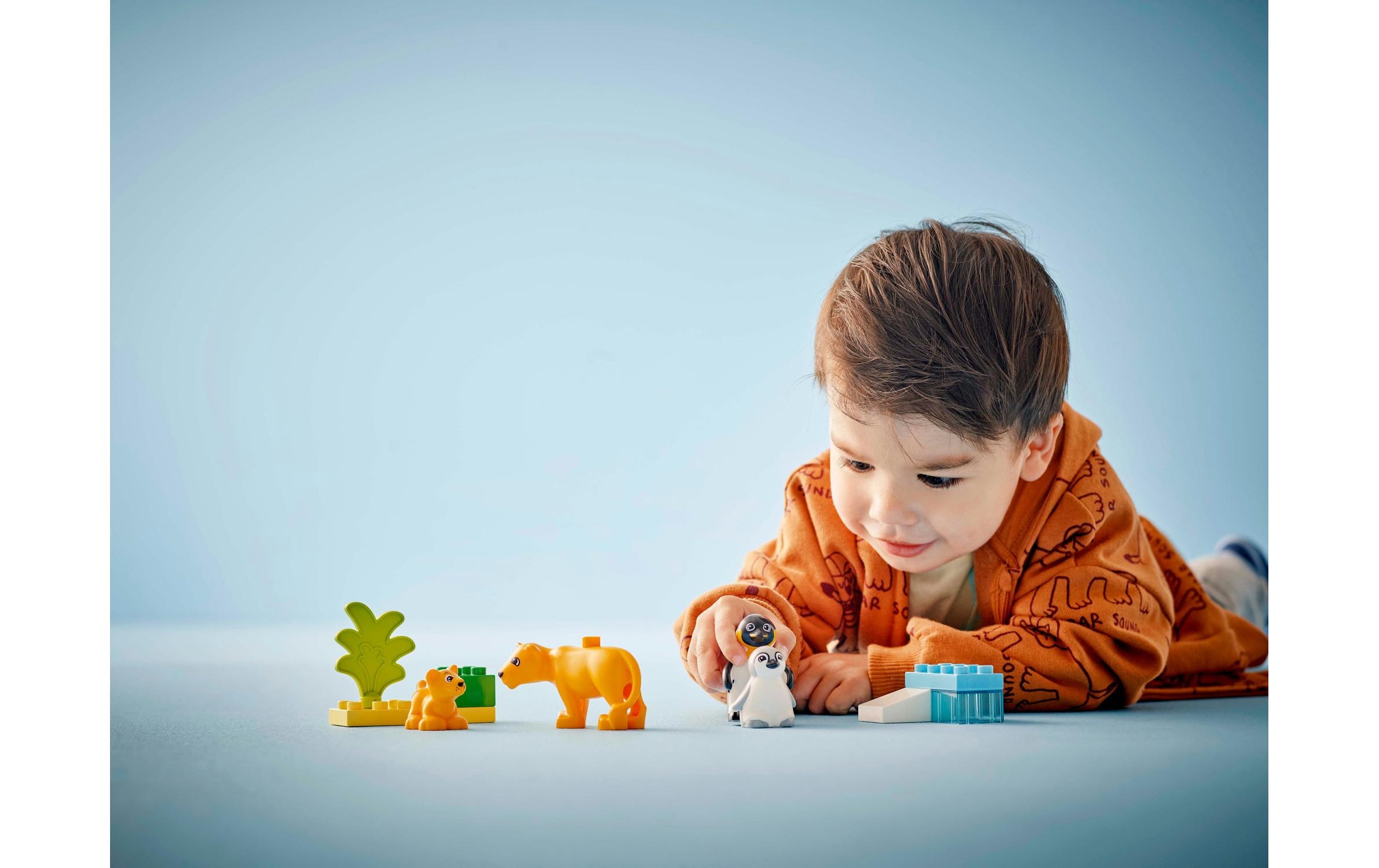 LEGO® Spielbausteine »DUPLO® Wildtier-Familien Pinguine und Löwen 10442«, (10 St.)