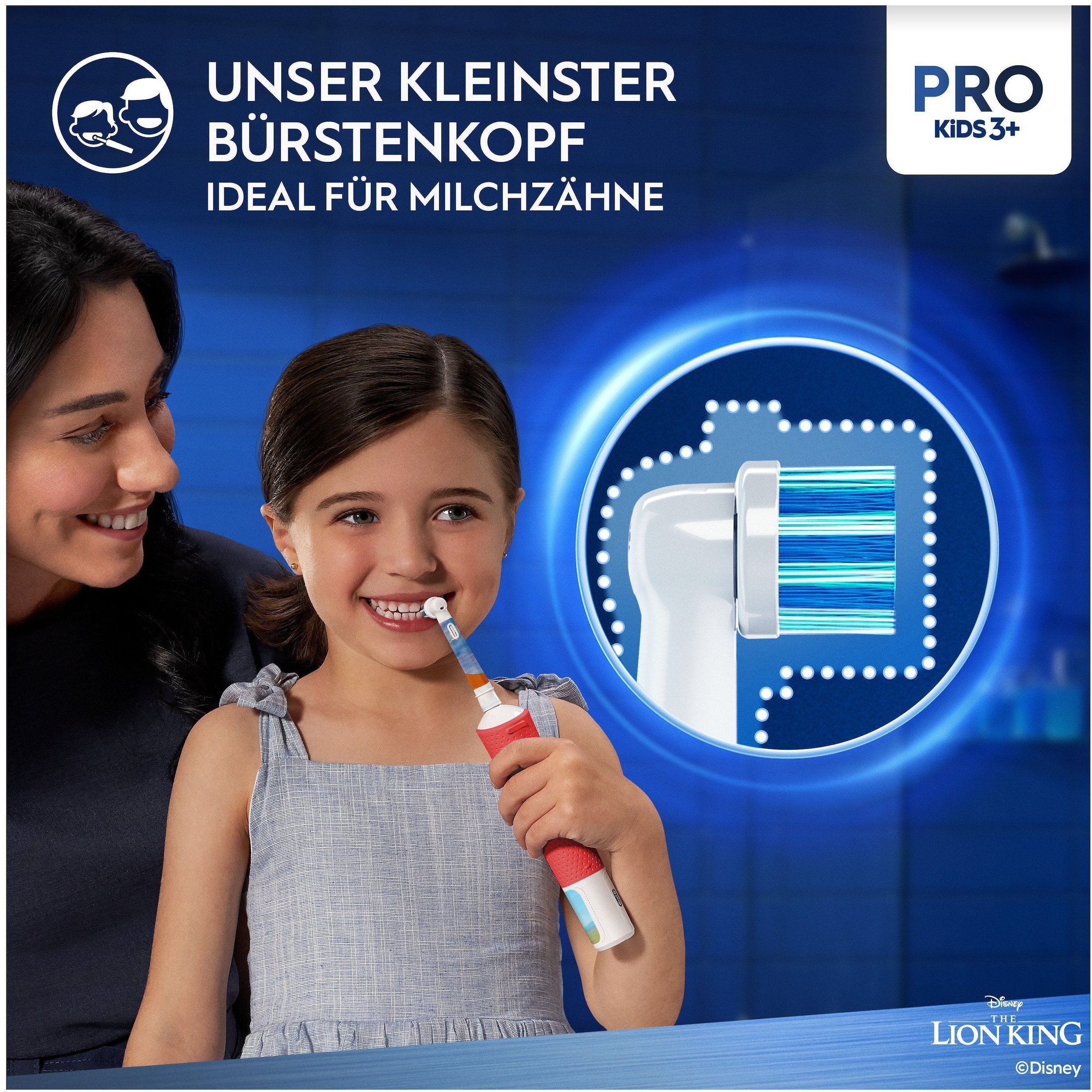 Oral-B Aufsteckbürsten »Pro Kids König der Löwen«, extra weiche Borsten, für Kinder ab 3 Jahren
