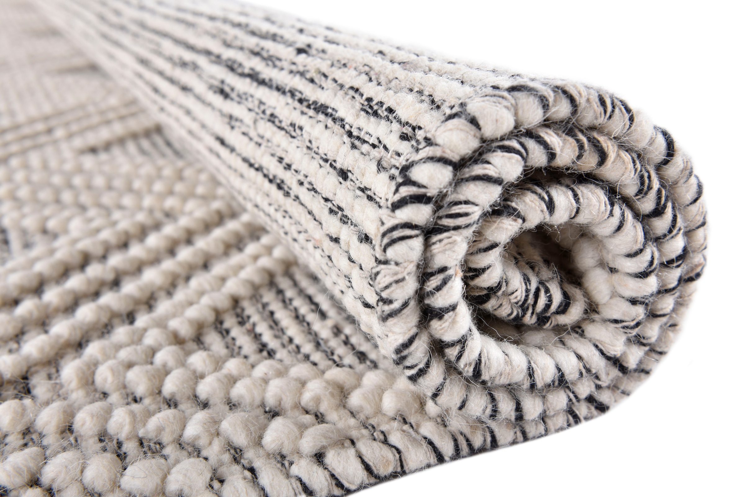 ❤ THEKO Wollteppich »Visby - Jelmoli-Online kaufen Wolle, Handweb rechteckig, Fransen mit handgewebt, reine im Shop Design, Teppich, 702«, Rauten