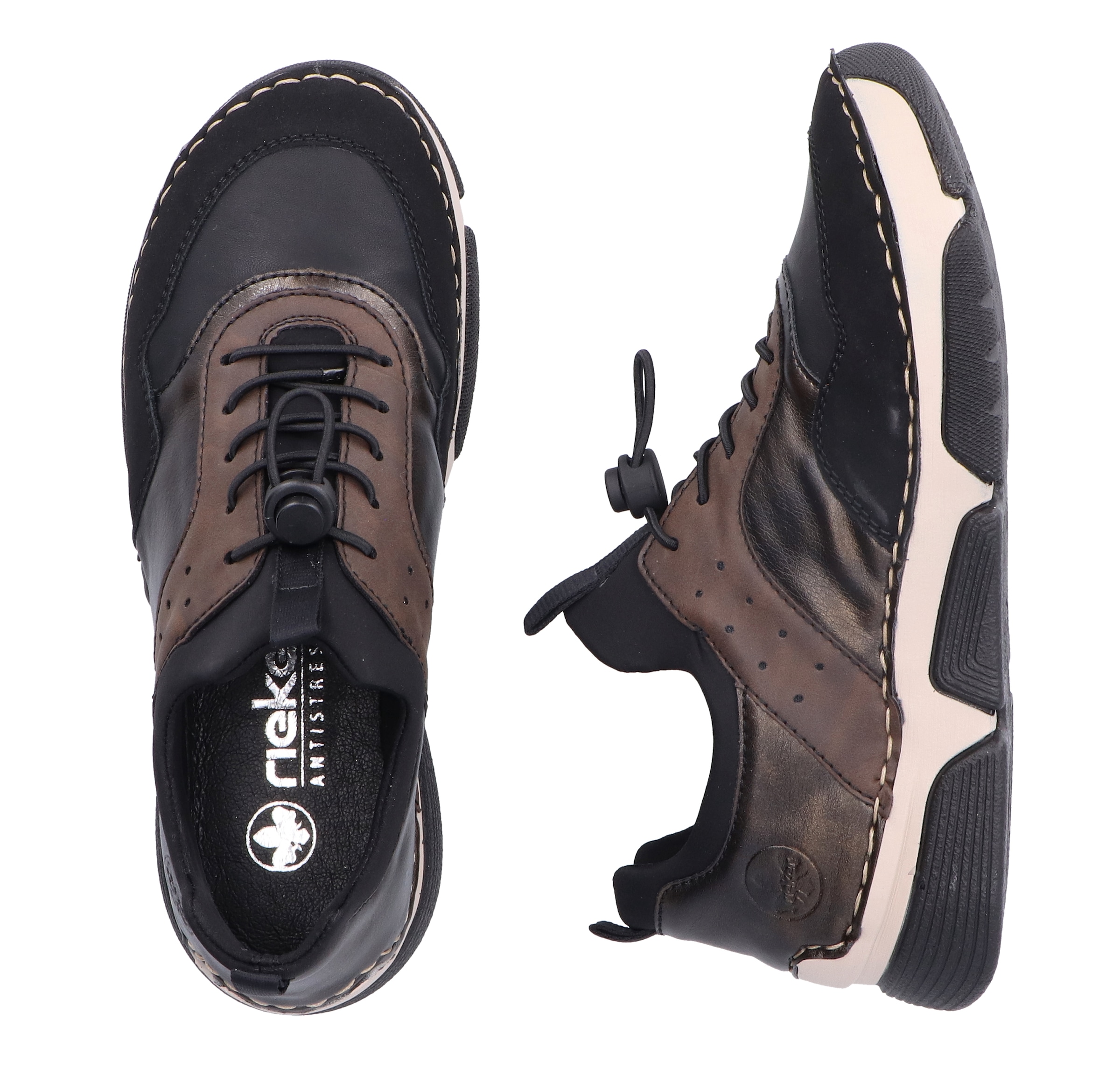 Rieker Slip-On Sneaker, Schlupfschuh, Freizeitschuh, Halbschuh mit Schnellverschluus