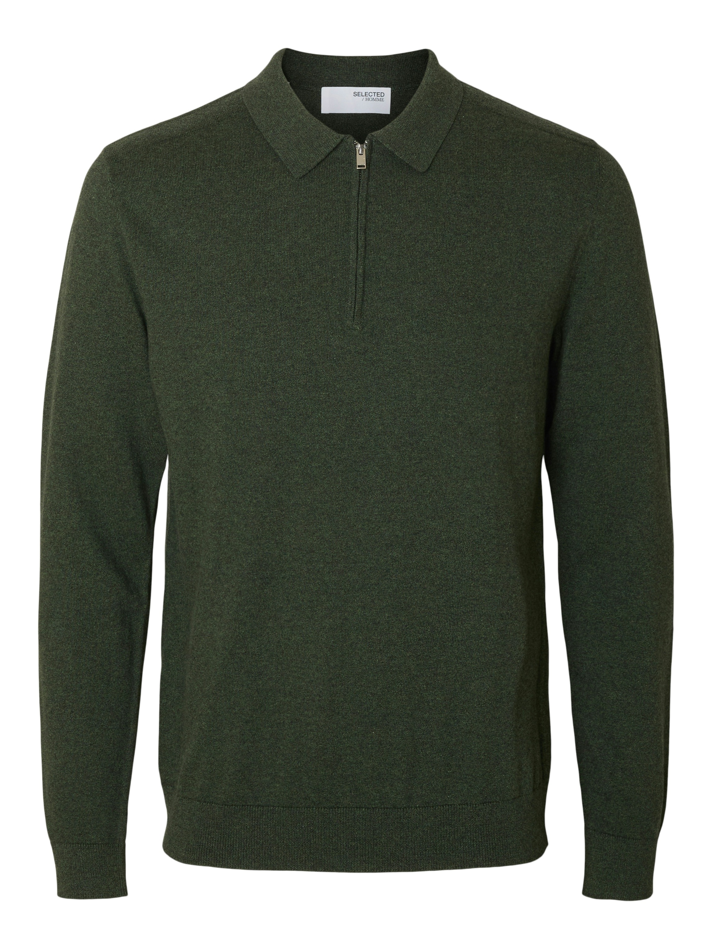 SELECTED HOMME Polokragenpullover »SLHBERG LS HALF ZIP POLO NOOS«