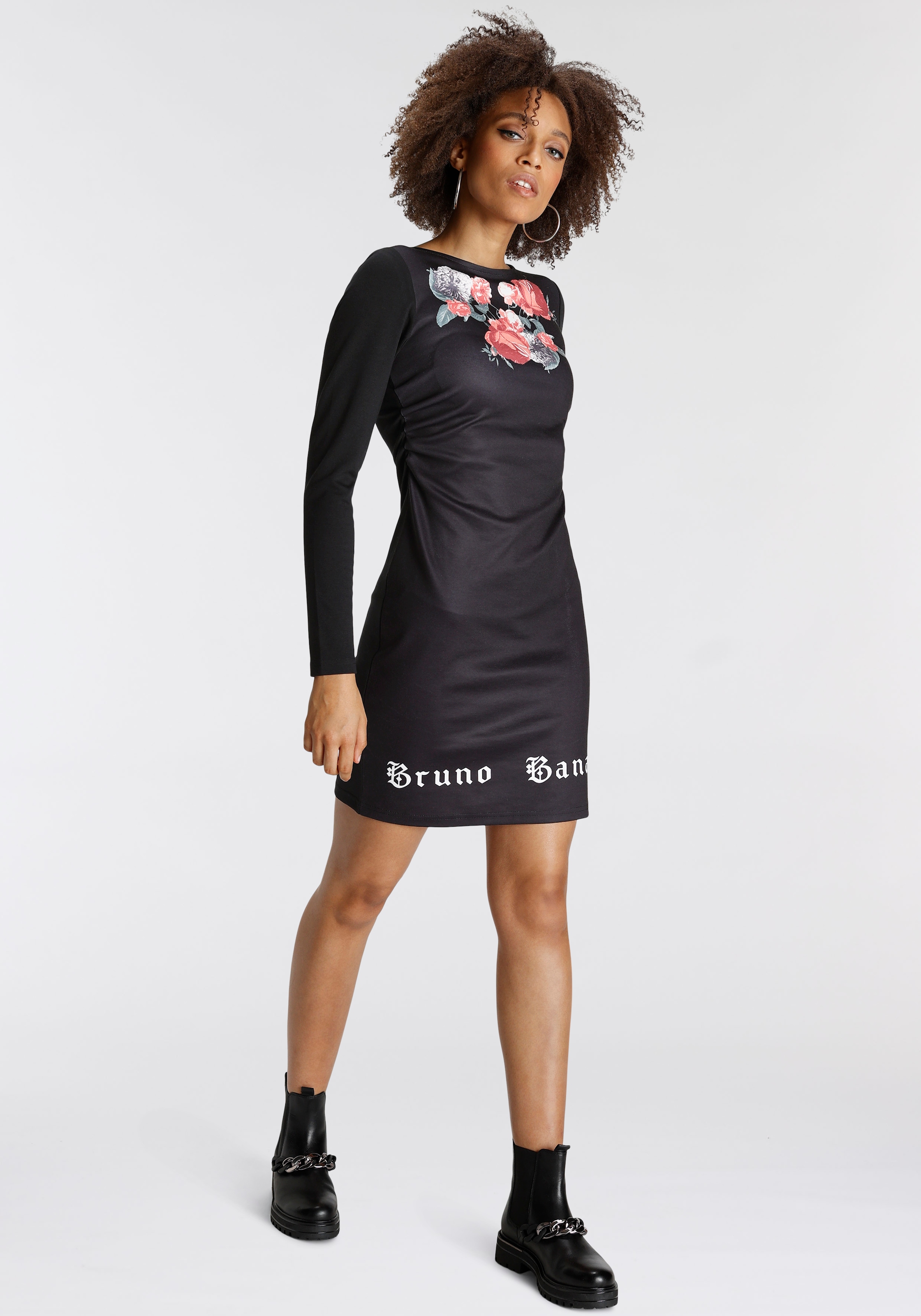 NEUE Bruno Jelmoli-Versand Rosendruck online KOLLEKTION shoppen Jerseykleid, | Banani