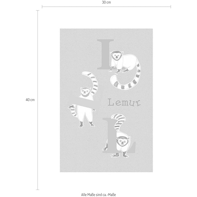 ❤ Komar Poster »ABC Animal L«, Buchstaben, (1 St.), Kinderzimmer,  Schlafzimmer, Wohnzimmer entdecken im Jelmoli-Online Shop
