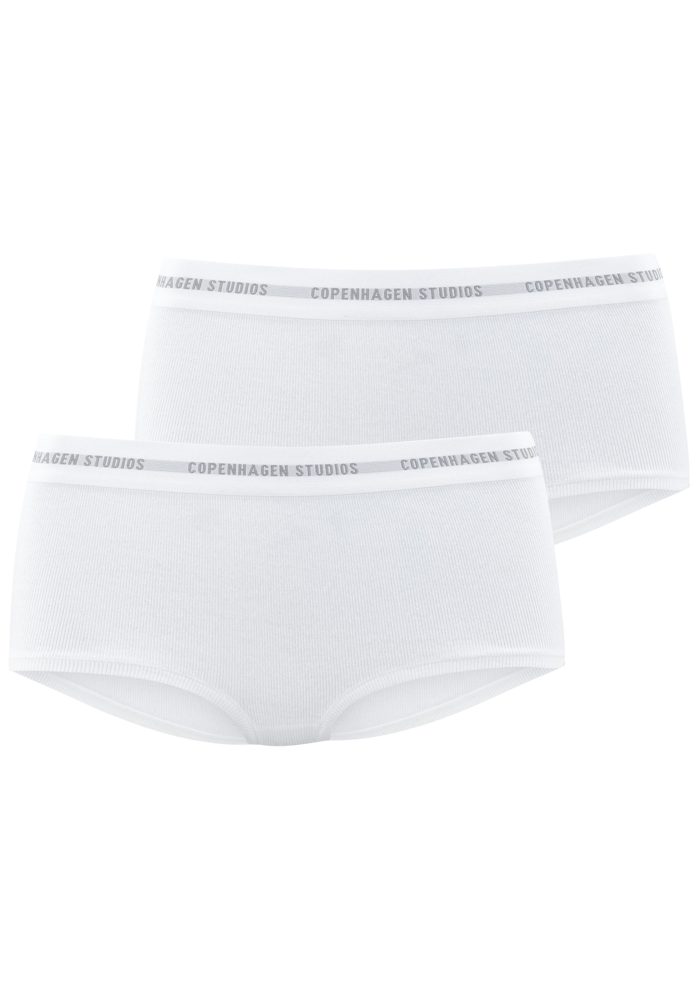 Copenhagen Studios Panty »mit softem Logobund« 2er-Pack, aus gerippter Bio-Baumwollqualität