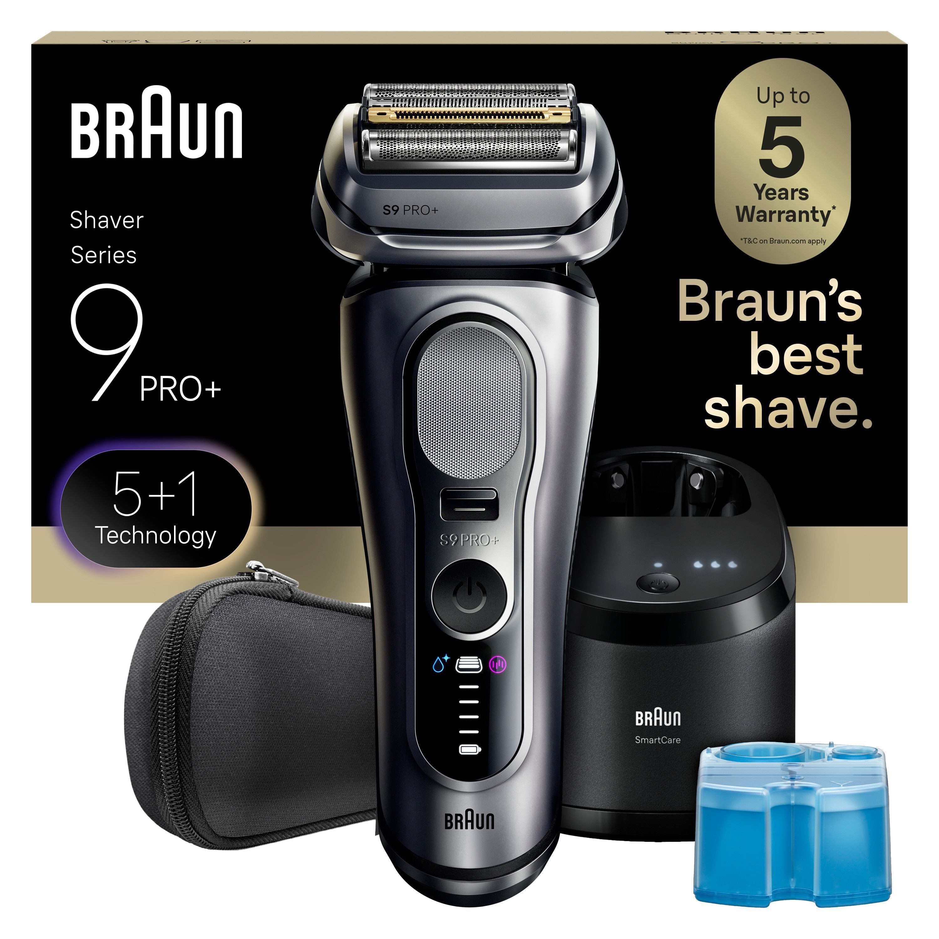 Braun Elektrorasierer "Series 9 9667cc" Smart Care Center integrierter Präzisionstrimmer Pro-SensoAdapt, SmartCare Center, 5+1 ultradünne Präzisionsklingen