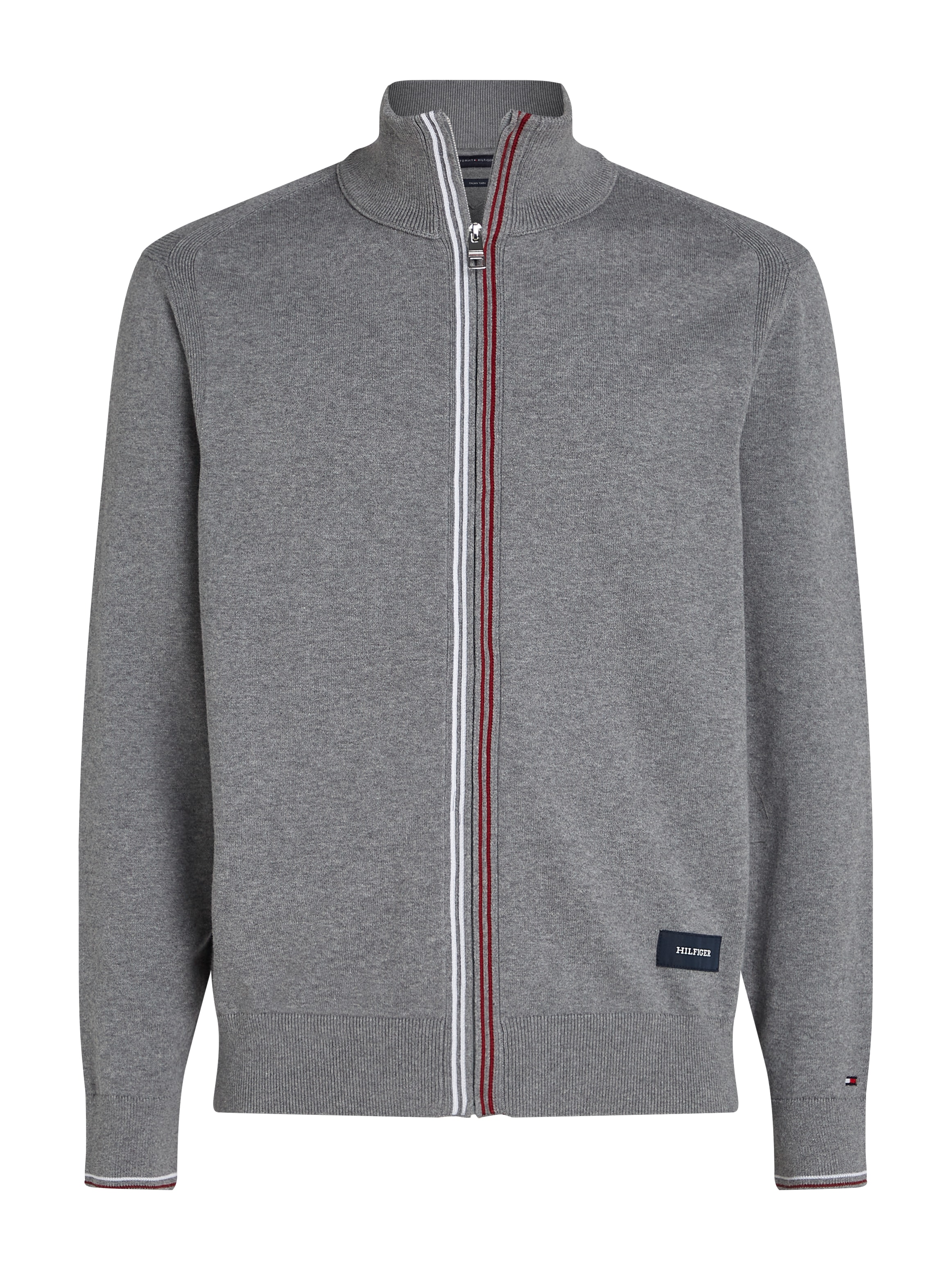 Tommy Hilfiger Cardigan »RWB TIPPED COTTON ZIP THROUGH«, Mit Streiefen in Tommy Farben am Reissverschluss