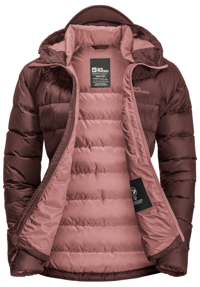 Jack Wolfskin Daunenjacke »NEBELHORN DOWN HOODY W«, mit Kapuze